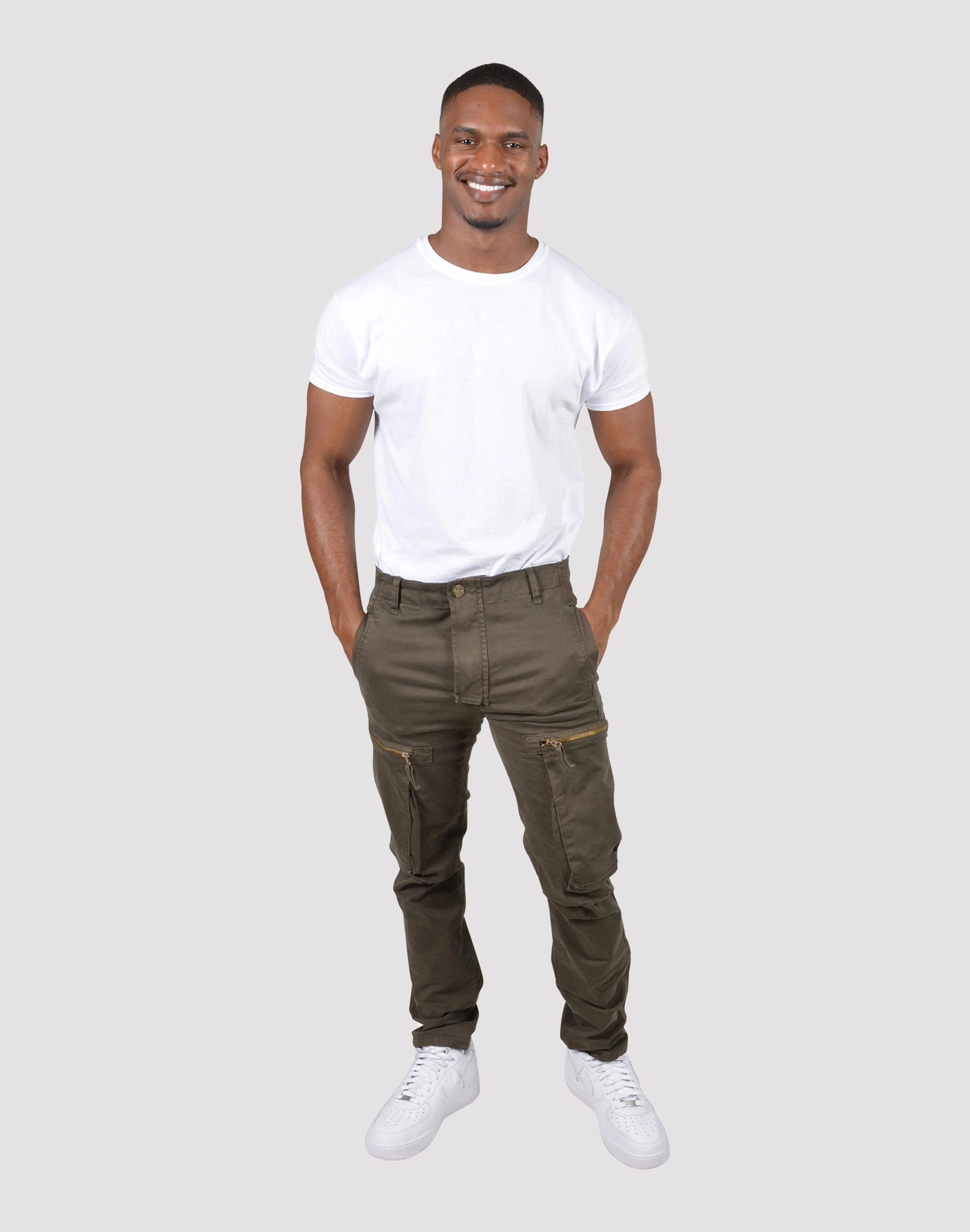 Grindhouse Twill Cargo Zip Pocket Pants Statement flair
