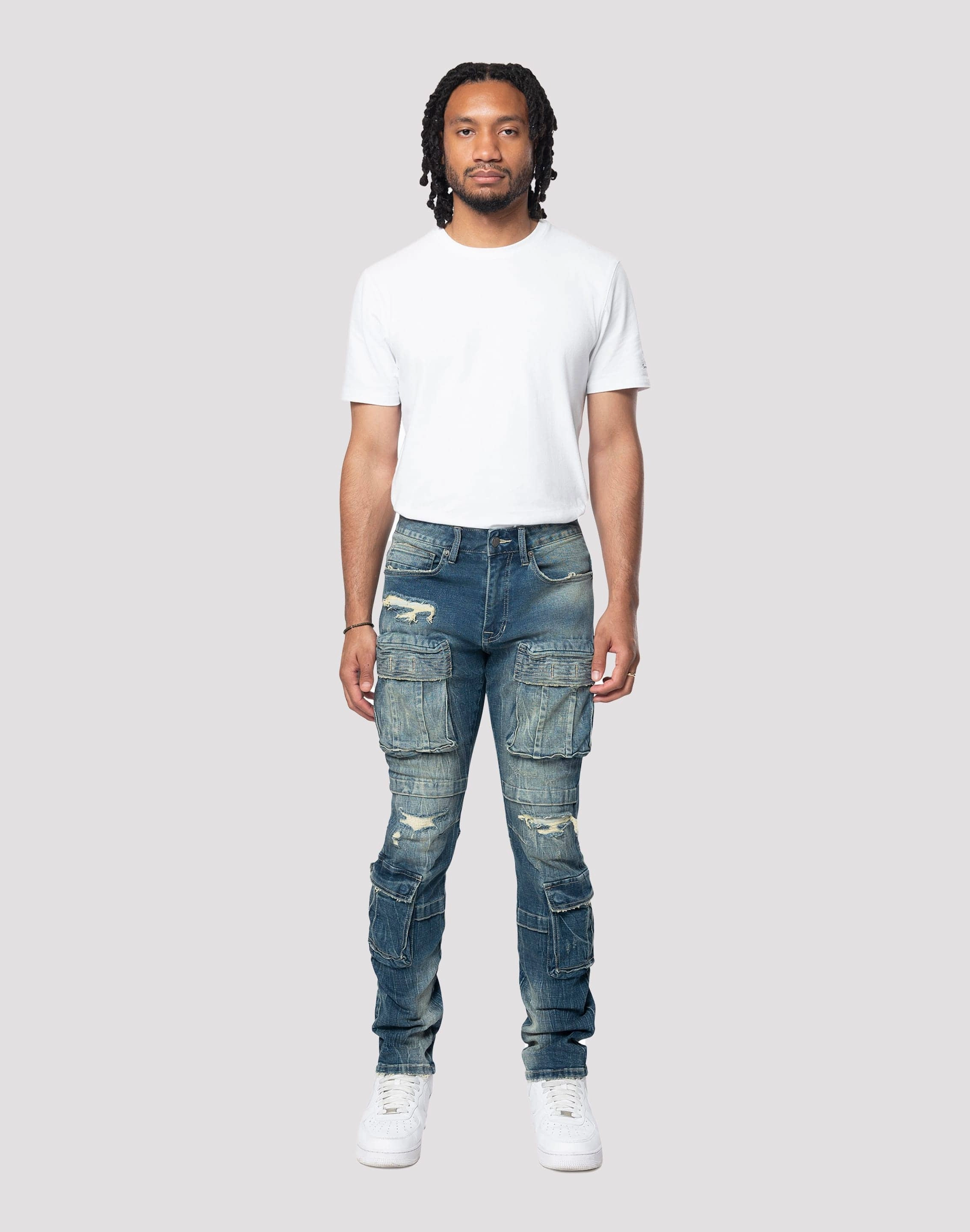 Grindhouse Utility Slim Fit Denim Jean spring - style embossed