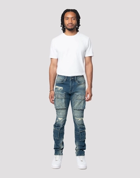 Grindhouse Utility Slim Fit Denim Jean spring - style embossed
