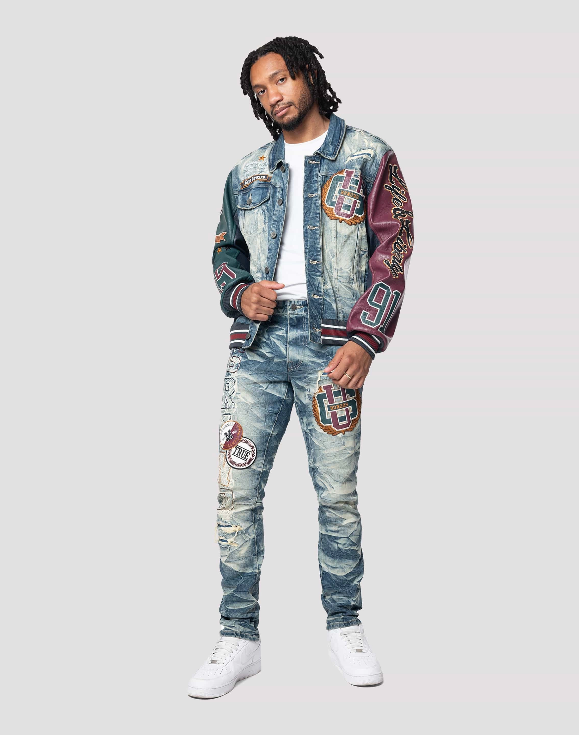 Grindhouse Varsity Slim Fit Alley Jeans Posture correction brand - name