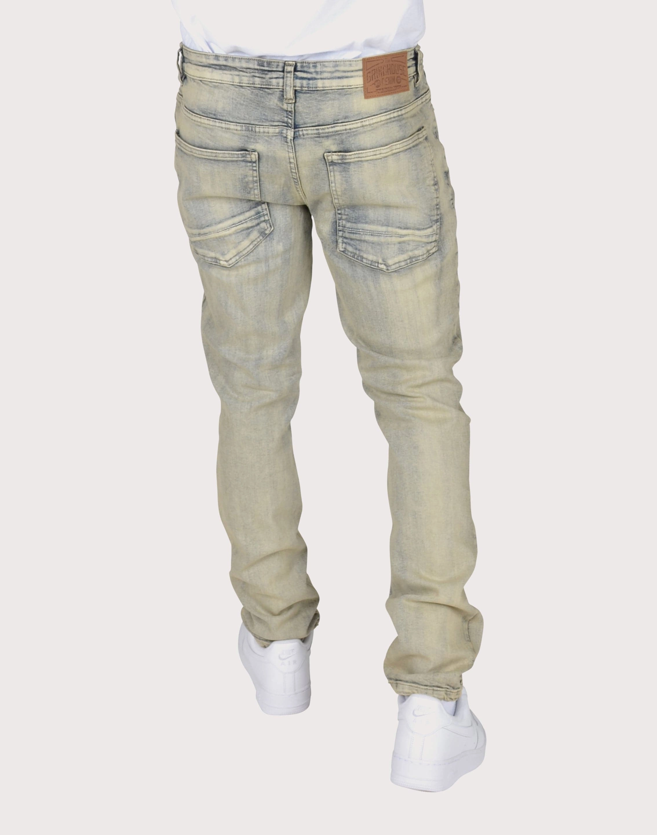 Pilates Water Resistant Membrane Grindhouse Vintage Ripped Denim Jeans