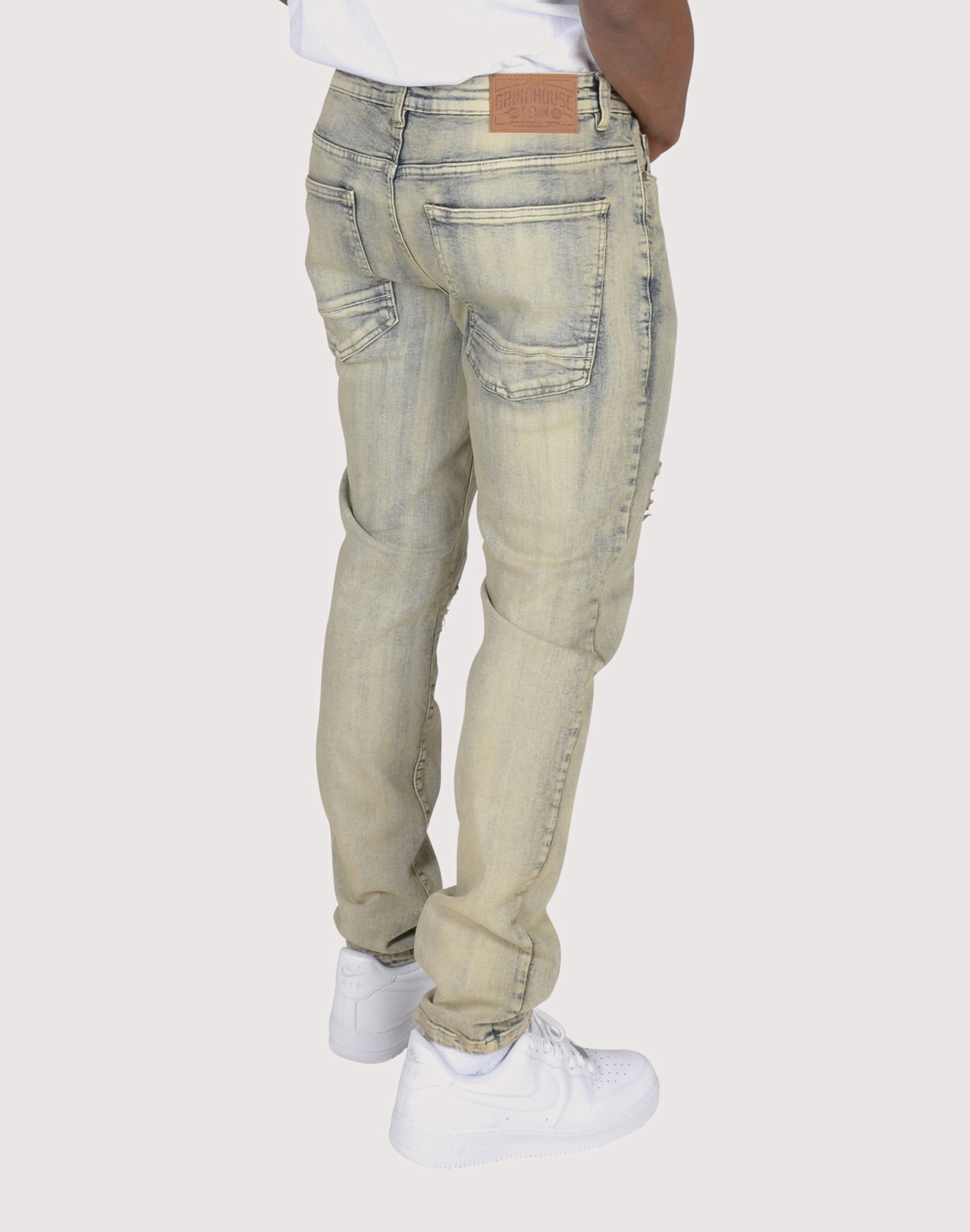 lace - type lace - up Grindhouse Vintage Ripped Denim Jeans