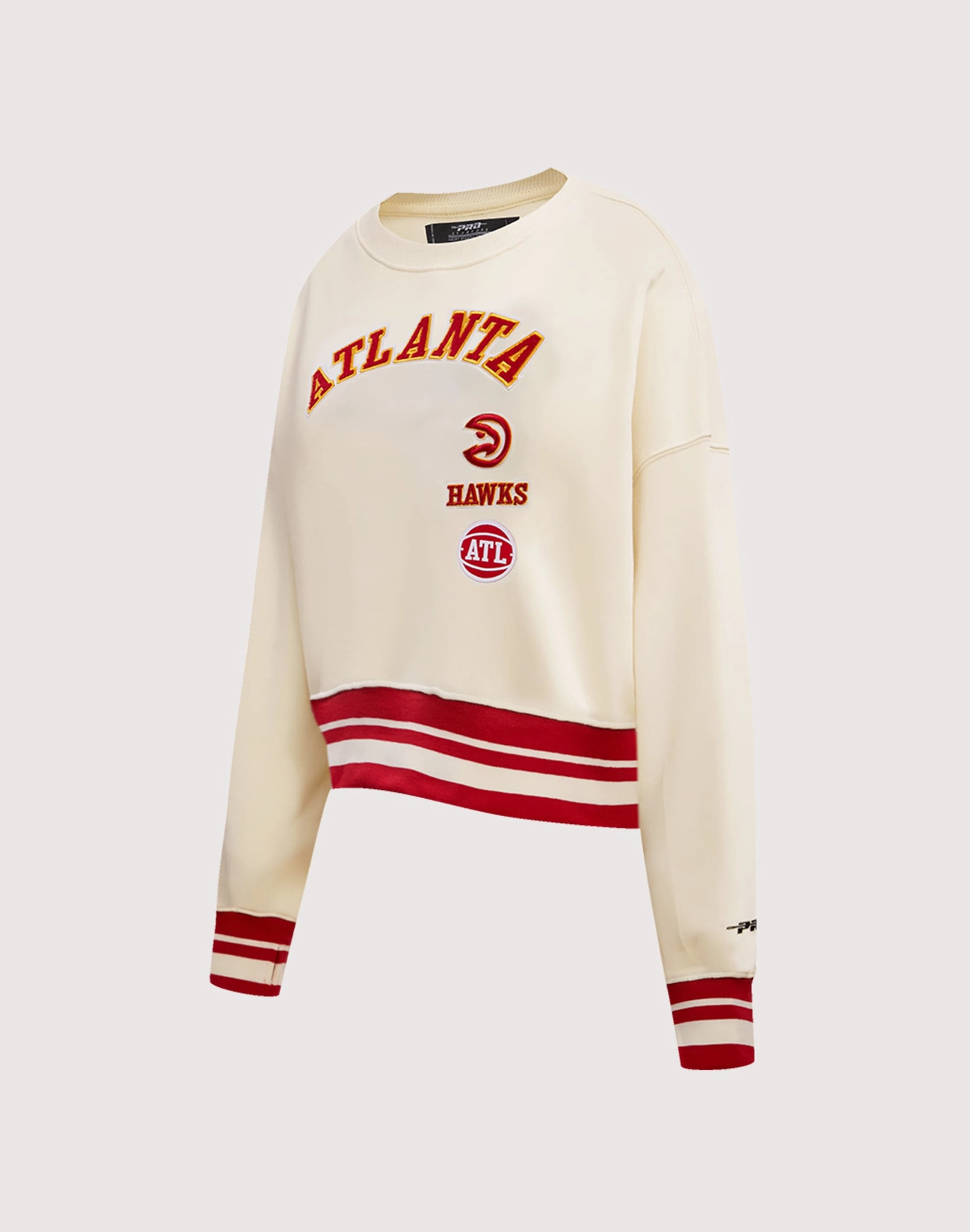 Pro Standard NBA Atlanta Hawks Retro Classic Rib Crewneck lace - up closure
