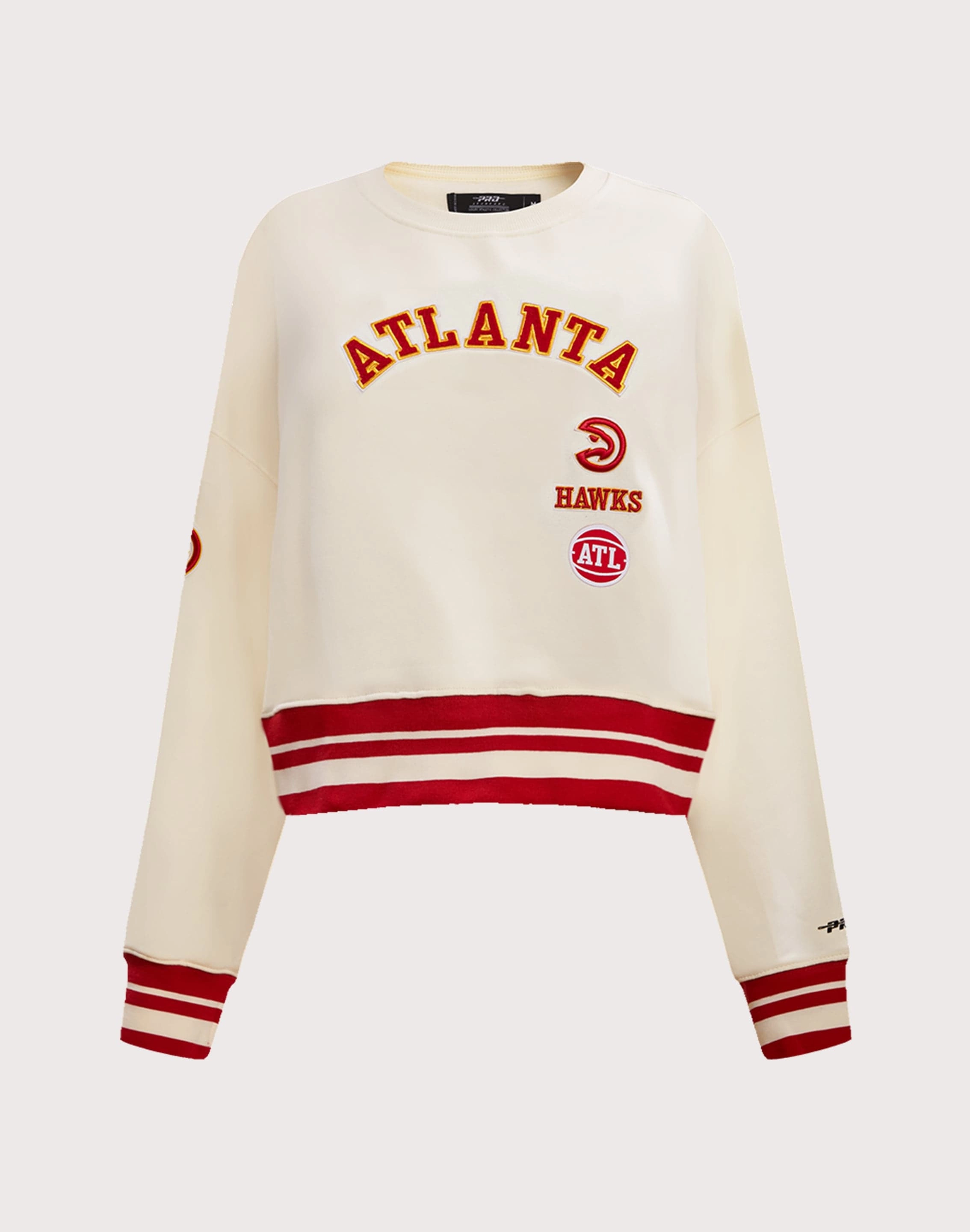 shallowest long - lasting Pro Standard NBA Atlanta Hawks Retro Classic Rib Crewneck