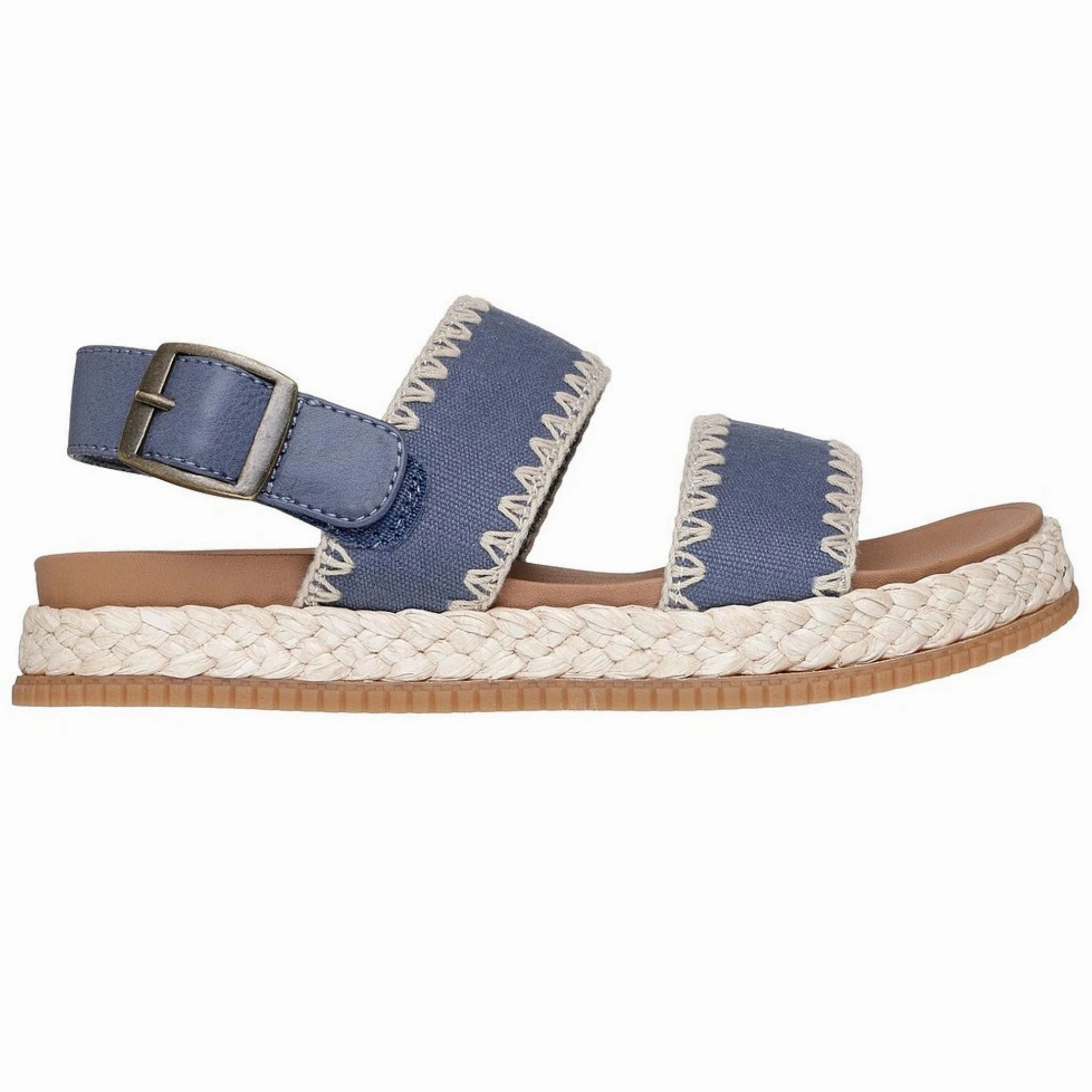 Foot Fit 3D Knit Engineering Skechers Women's 114738 BOBS Stormy Kiss Secure Storm Slate Sandals