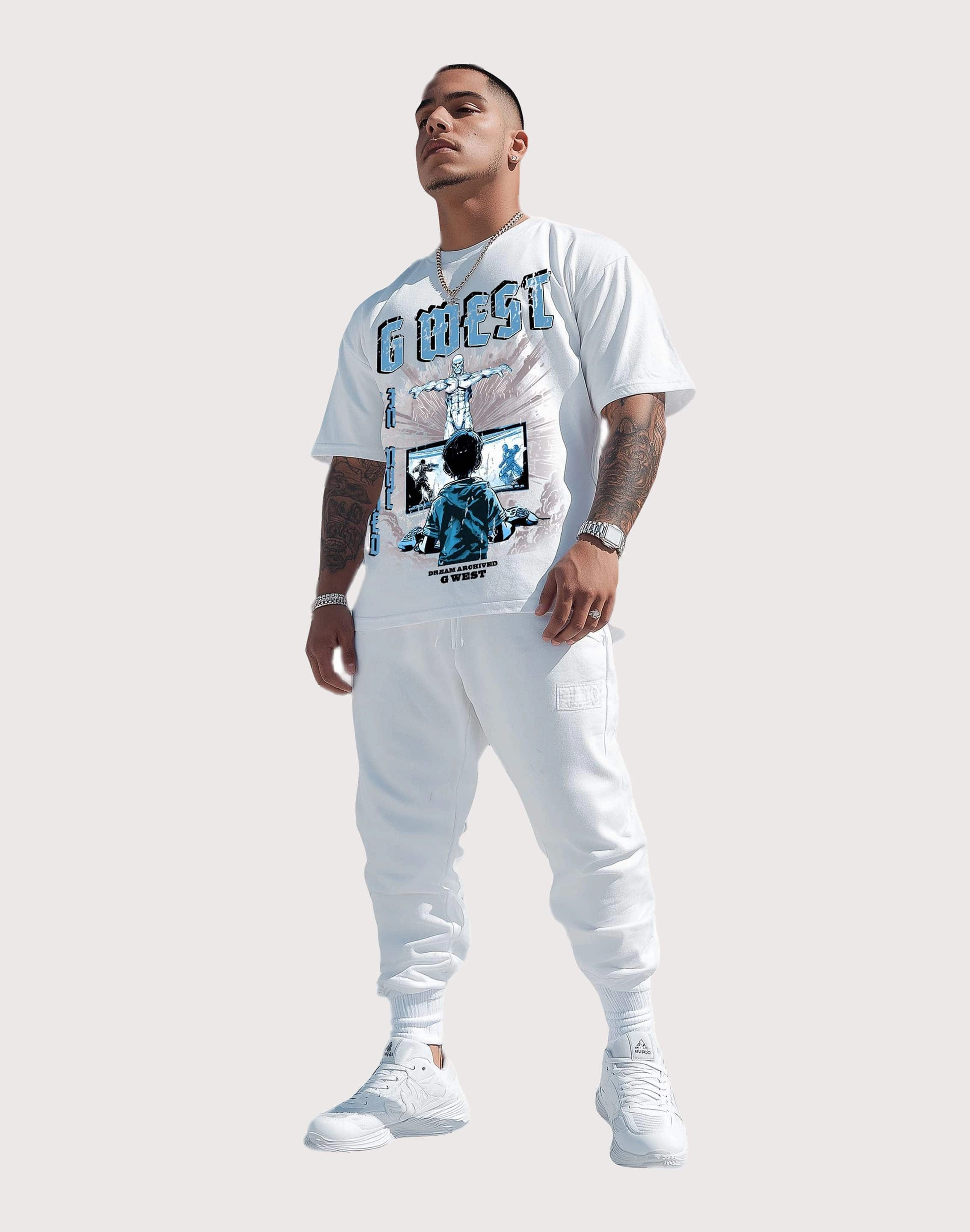 Abrasion Free Seams Layered Chic GWEST AJ11 Game Of White Tee