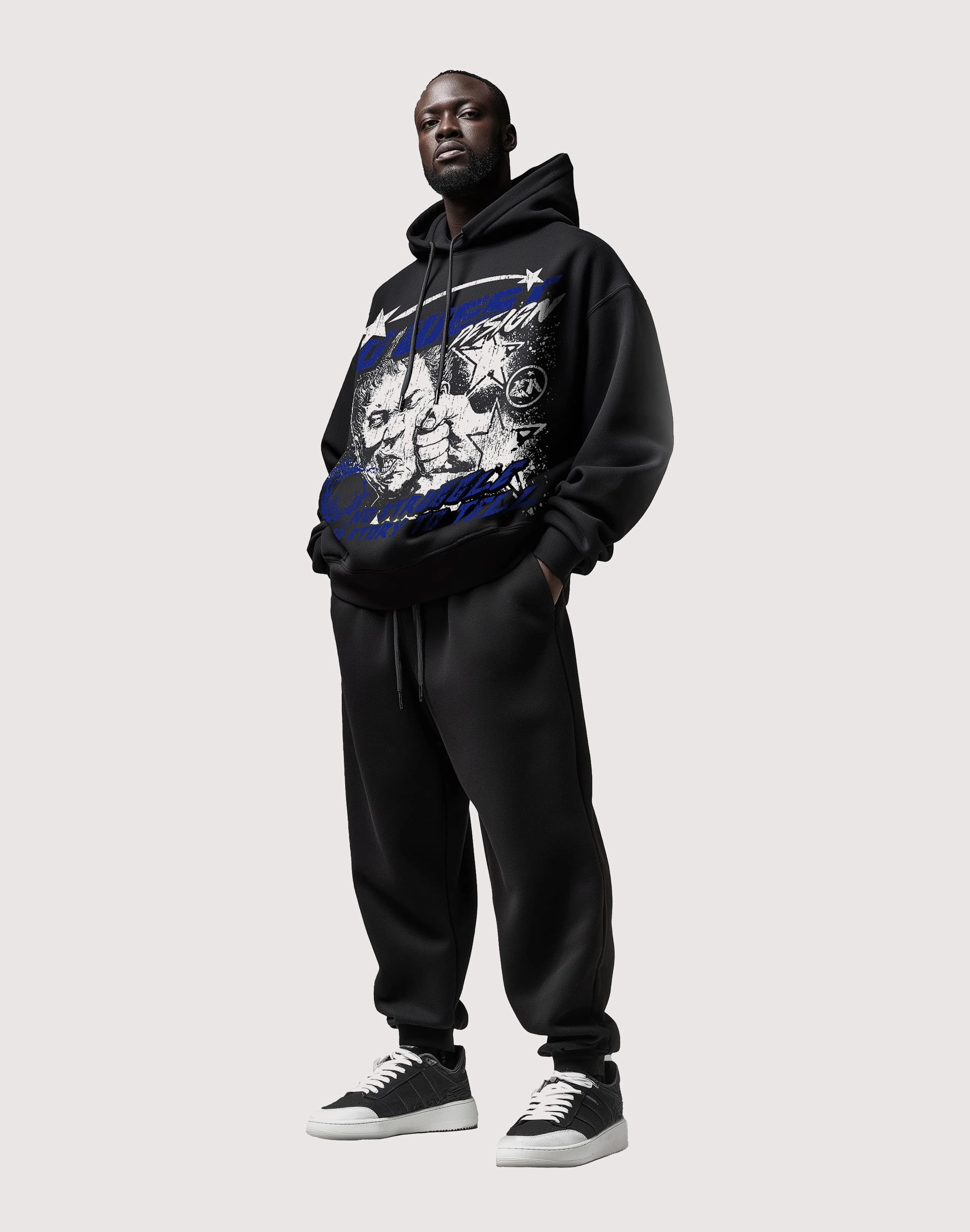 All-around ease Stretchable Tongue GWEST No Story No Struggle Fleece Hoodie