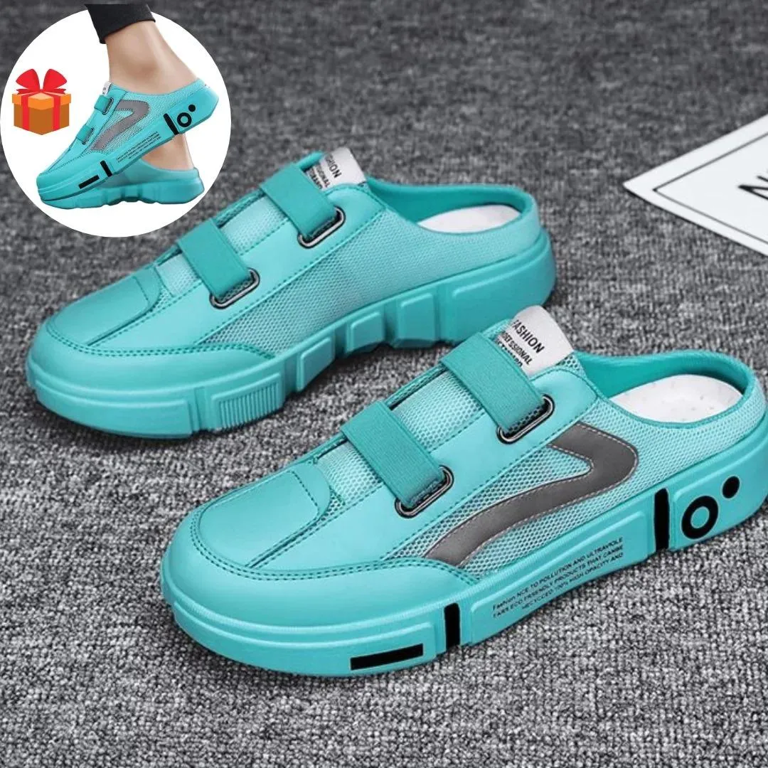 Flexible Toe Box Half Slippers - Non-Slip Casual Shoes for Men