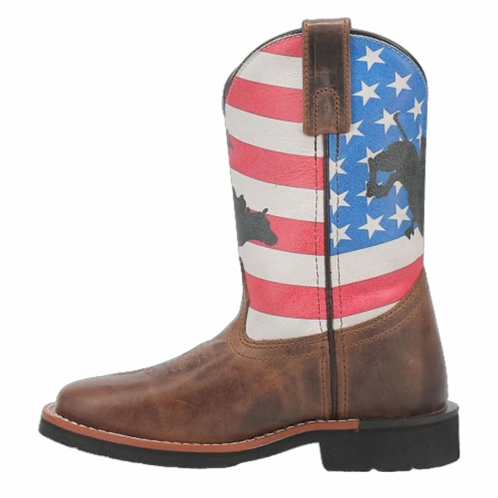Cowboy Fan Comfort Lining Active Nomad Dan Post YOUTH  Buck Leather Square Toe Cowboy Boot  DPC3823