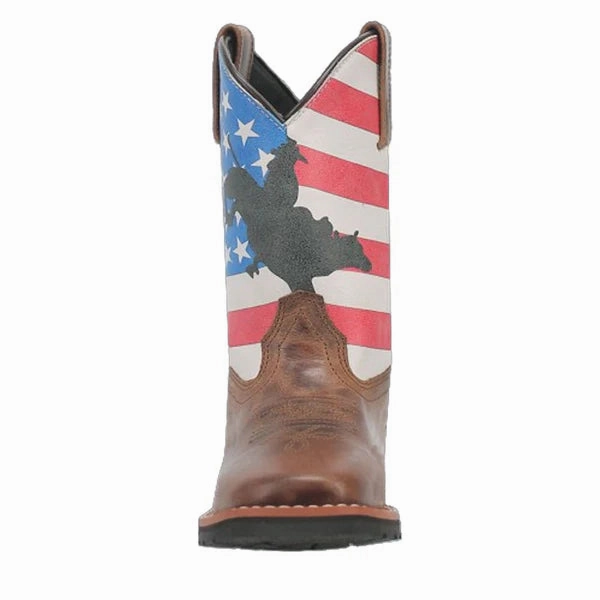 Hunter Low Profile Night Travel Dan Post YOUTH  Buck Leather Square Toe Cowboy Boot  DPC3823