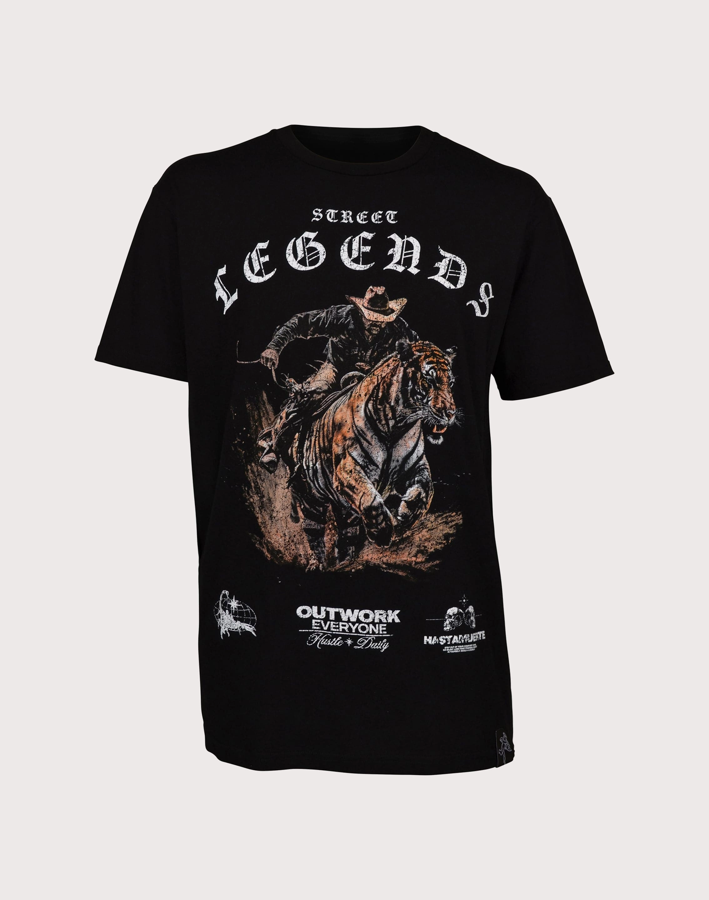 HASTAMUERTE LLC Tiger Hustle Tee Premium Leather Alternatives