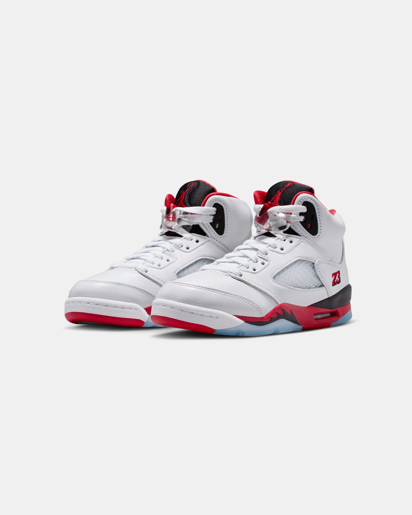 Flexible Sole Technology narrow - fit Nike Kids' Air Jordan 5 Retro OG "Fire Red" (GS) White/Fire Red