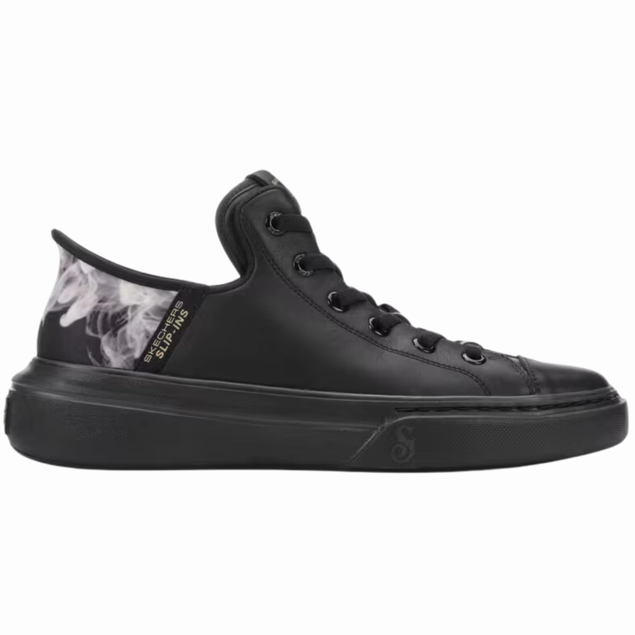 HighTop Good elasticity Skechers Men's 251016 Snoop One-OG Leather Black Slip Ins Casual Shoes