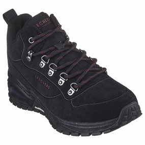 Breathable frame Skechers Women's 177185 Uno Trail Outdoor Stroll Black Casual Hiking Boots
