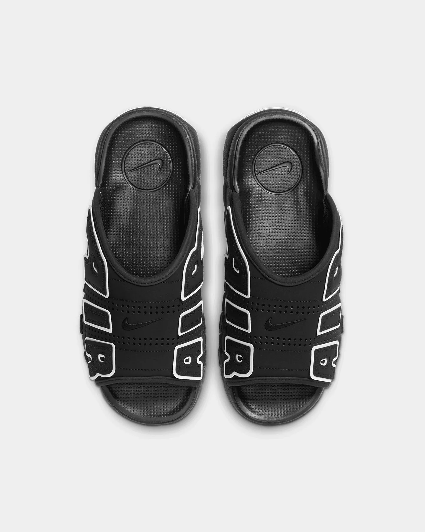 Nike Air More Uptempo Black/White Shock Diffusing Heel Adjustable Fastening