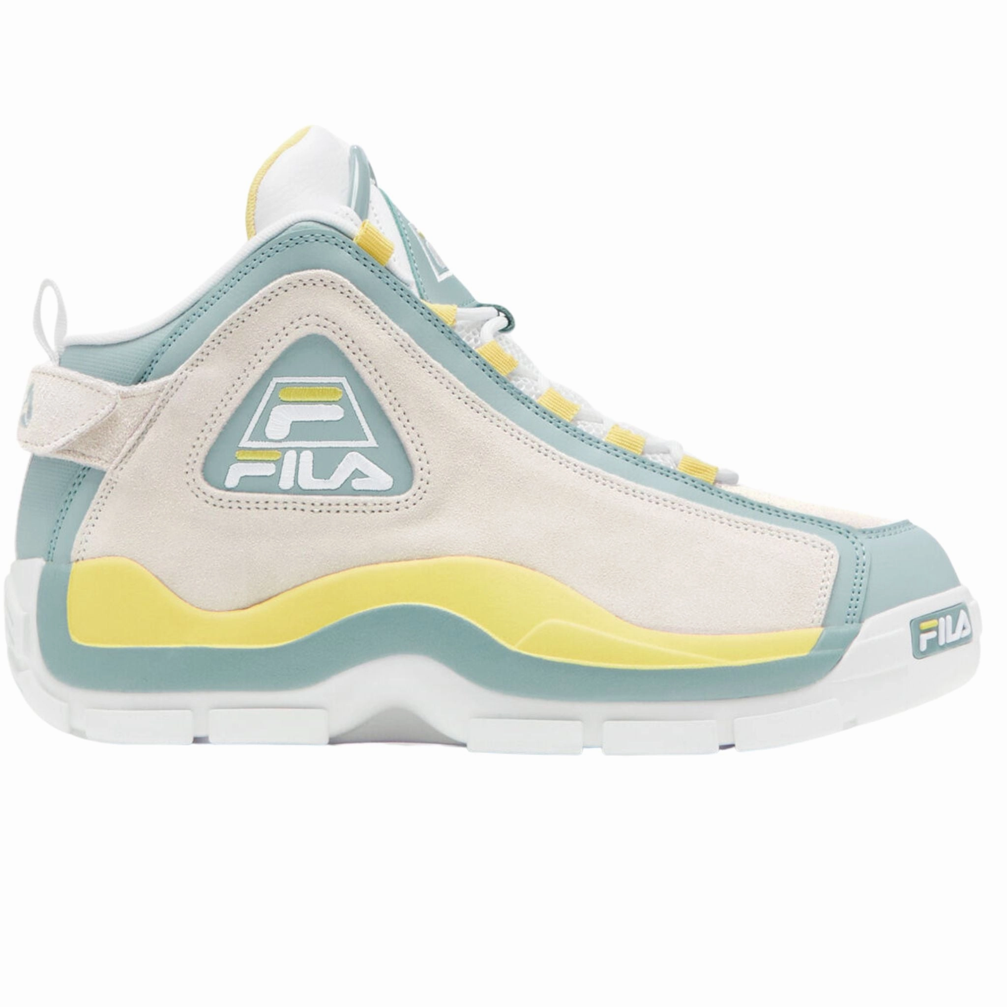 Fila Men's 1BM01881 101 Grant Hill 2 White Egret Gray Mist Basketball Shoes Jump High Canvas