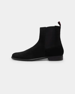 skaters' shortest Hugo Boss Kyron Chelsea Suede Boots Black