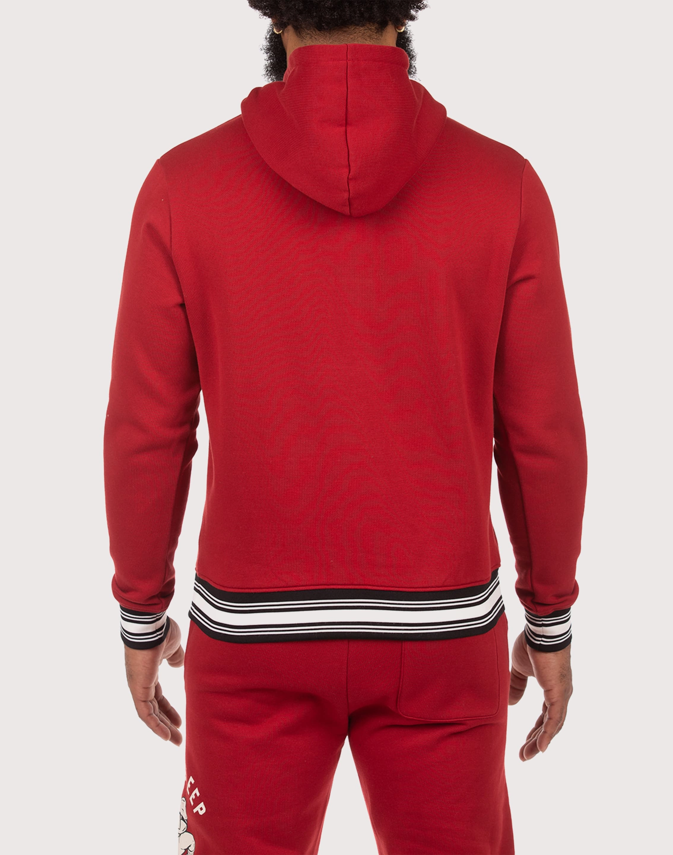 Layered sole Hustle Gang Global Red Hoodie