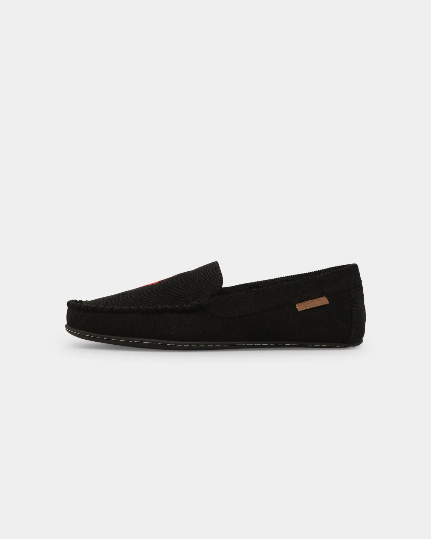 Polo Ralph Lauren Collins Slipper Black Corduroy teenagers