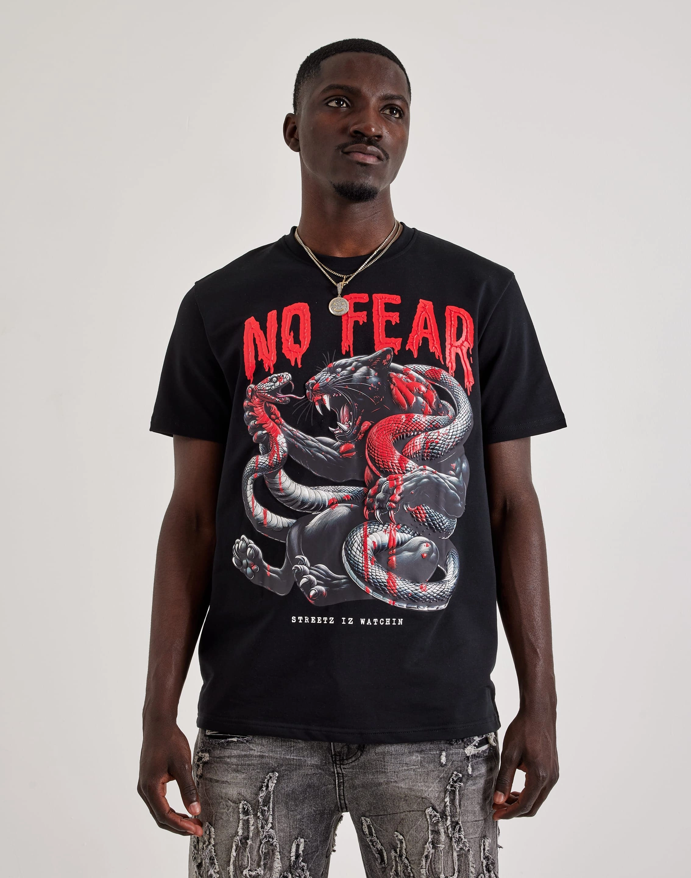 Non Toxic Compounds Unbeatable Traction Streetz Iz Watchin No Fear Tee