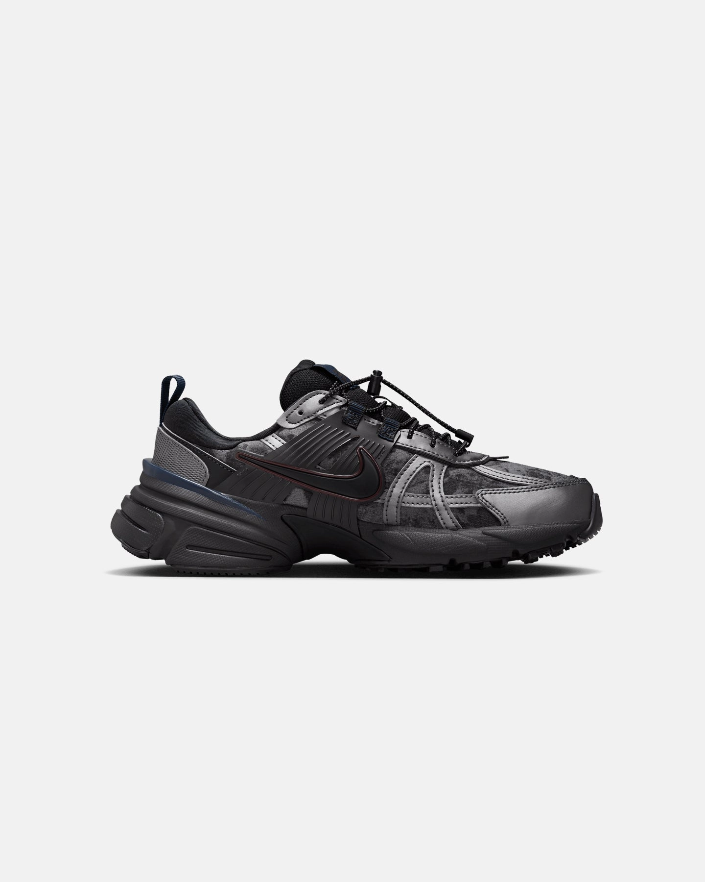 Stacked Heel Technology Nike Women's V2K Run Metallic Dark Grey/Black