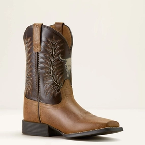 Flexible Frame Rough Trail Hiker Good Traction Kids Ariat Stampede Wide Square Toe Western Boot 10063827
