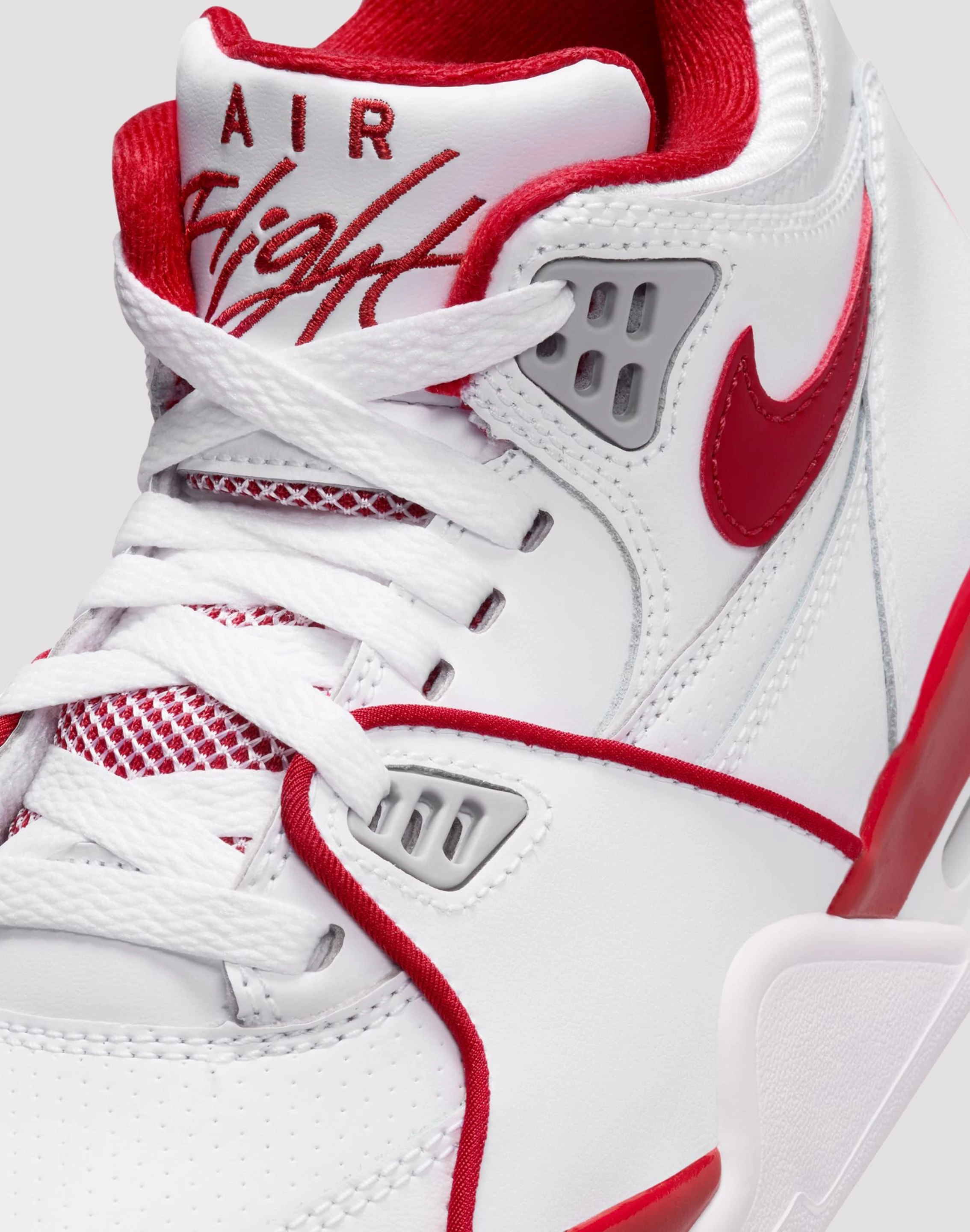 On Court Cushioning Pods Jordan Air Flight 89 "White/Varsity Red/Wolf Grey" Grade School Boys'