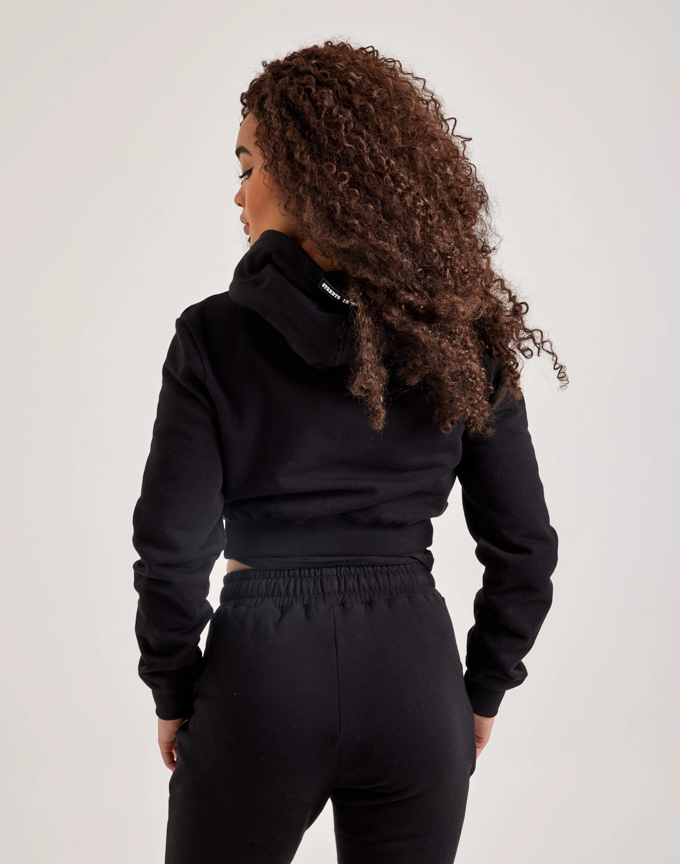 Streetz Iz Watchin Goat Cropped Pullover Hoodie Molded Footbed