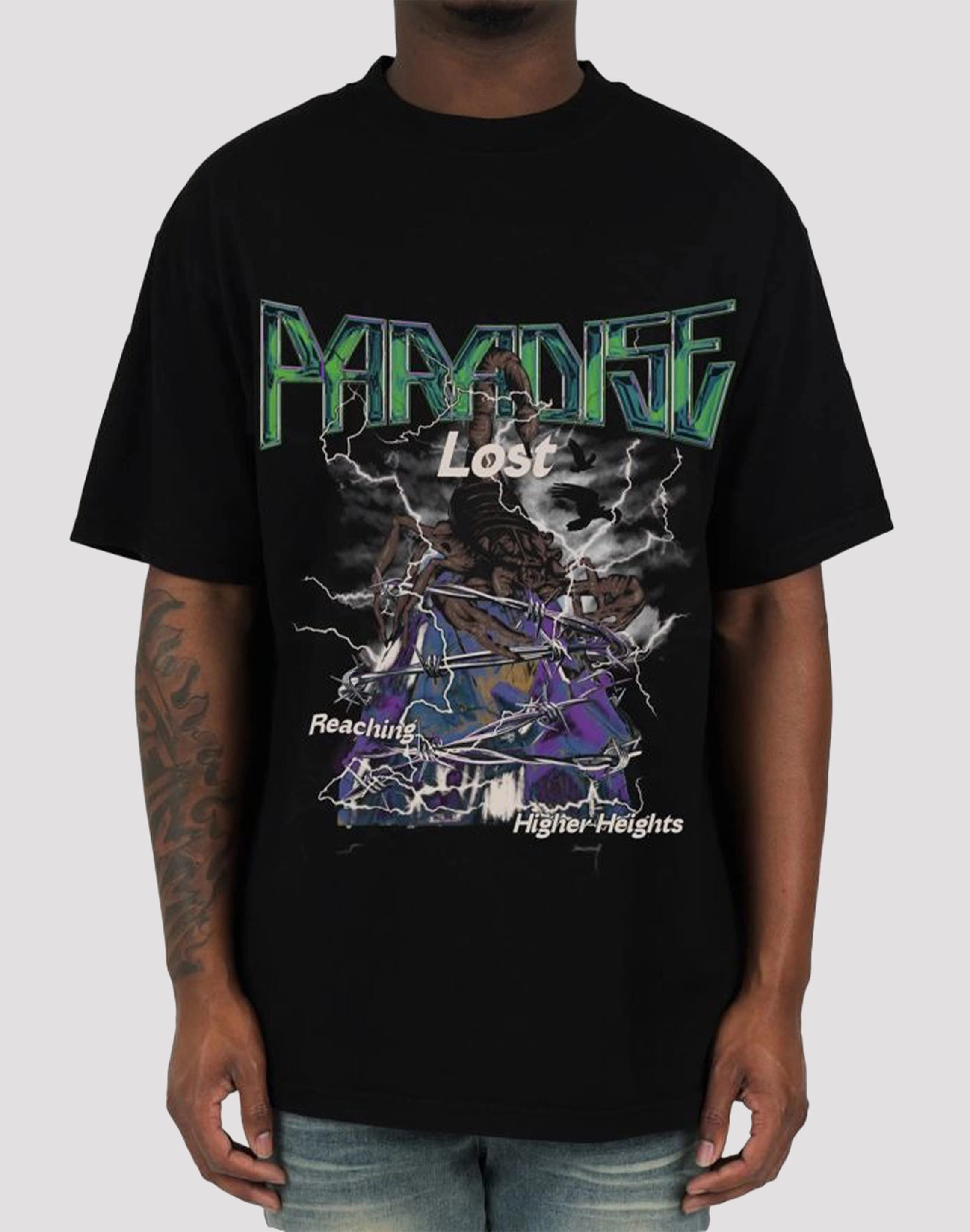 Paradise Lost Climb Higher Black Tee All Weather Performance Versatile Silhouette