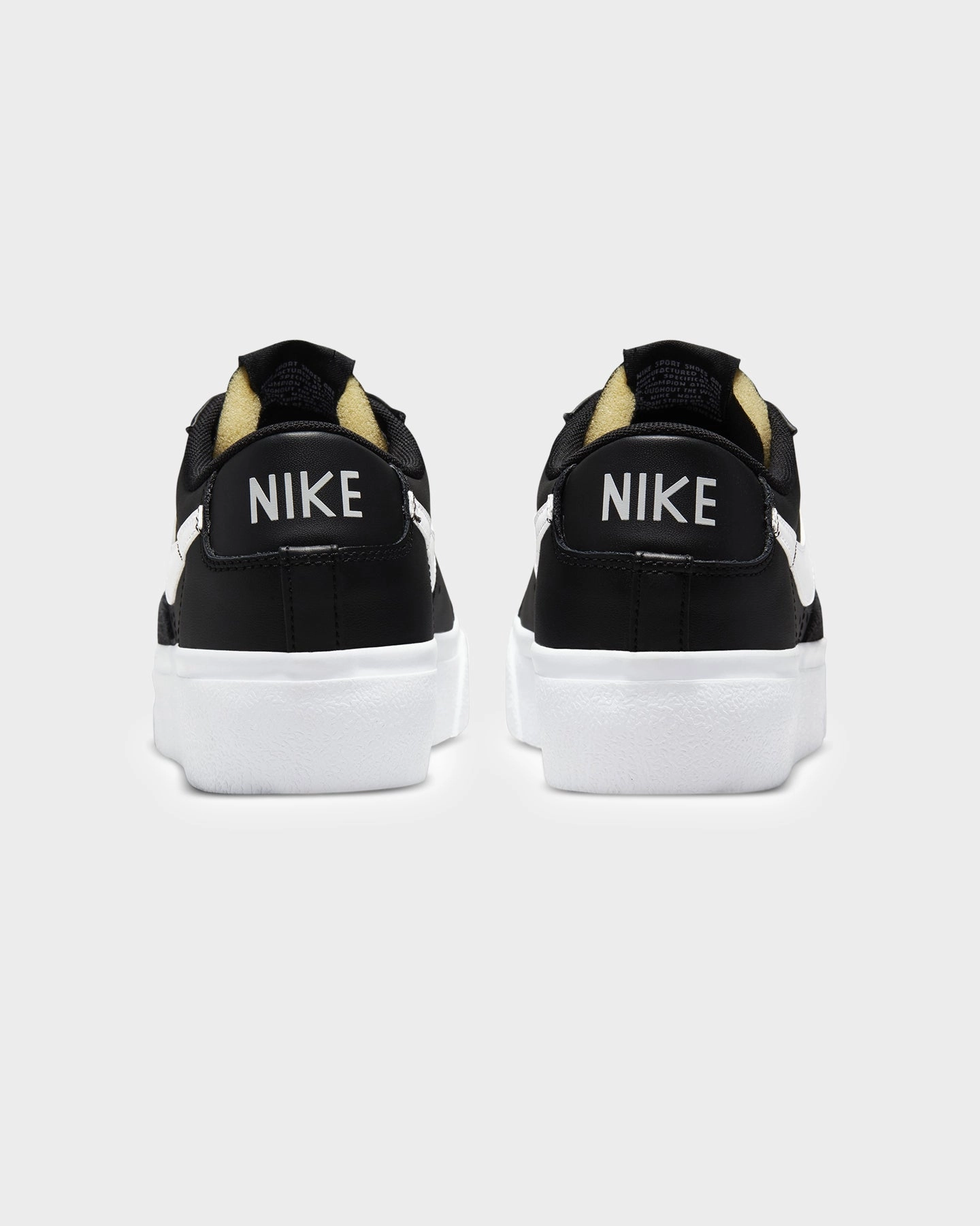 Nike Women's Blazer Low Platform Black/White/Black Bold materials ankle - support