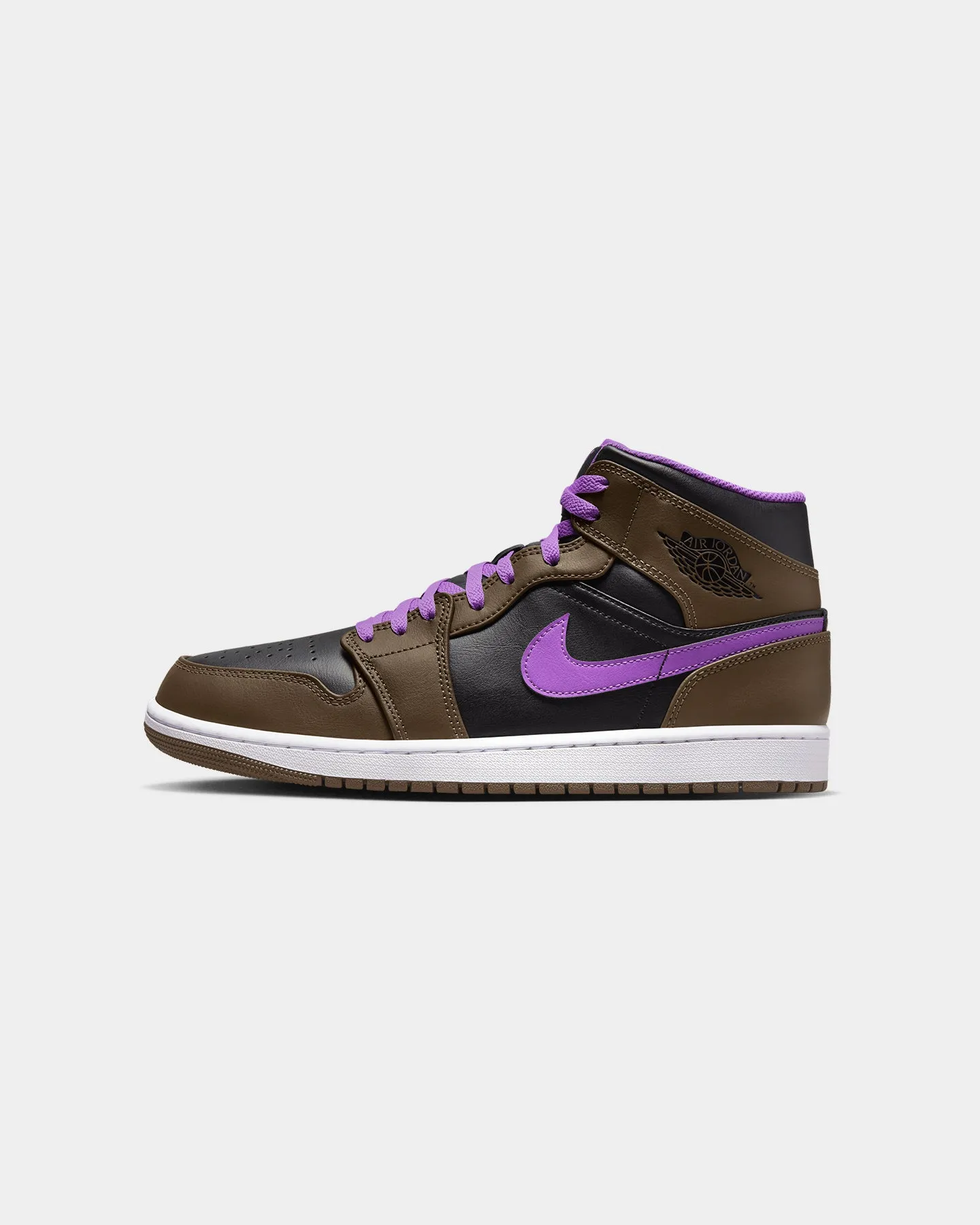 top Lace Lock Technology Jordan Air Jordan 1 Mid Palomino/White/Wild Berry