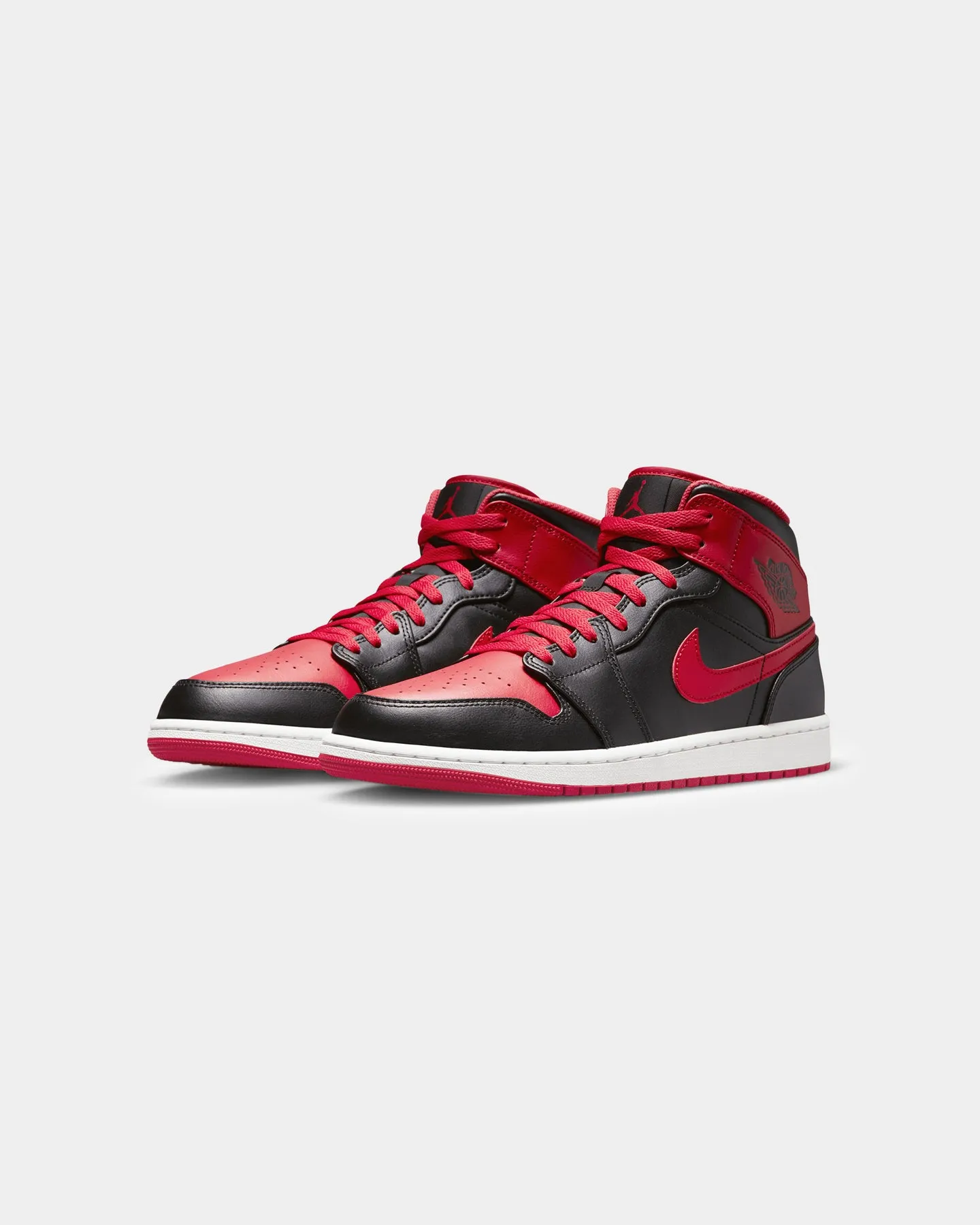 Jordan Air Jordan 1 Mid "Alternate Bred" Black/Fire Red Perimeter Cushioning Edge