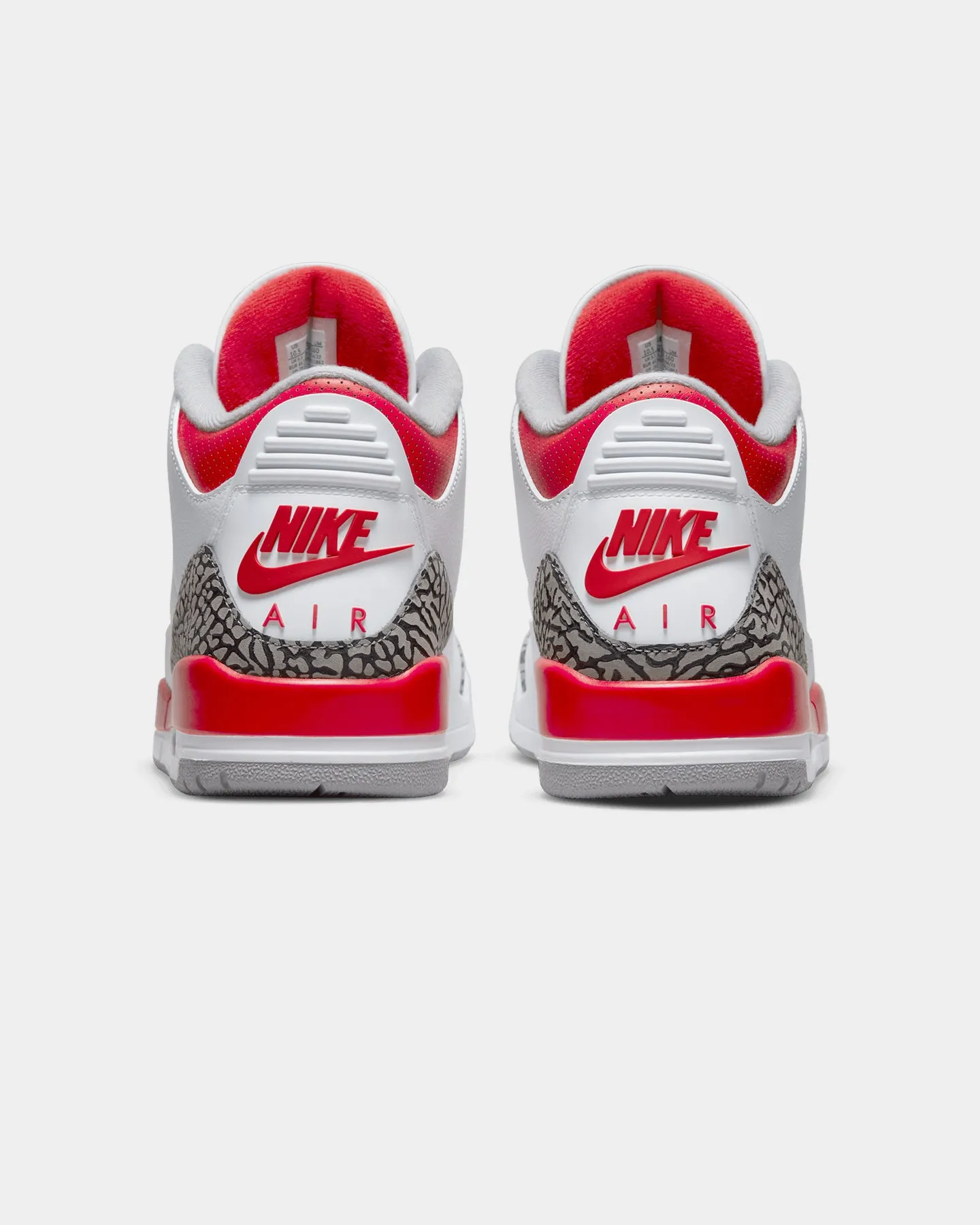 thin heel Universal Sizing Jordan Air Jordan 3 Retro White/Fire Red