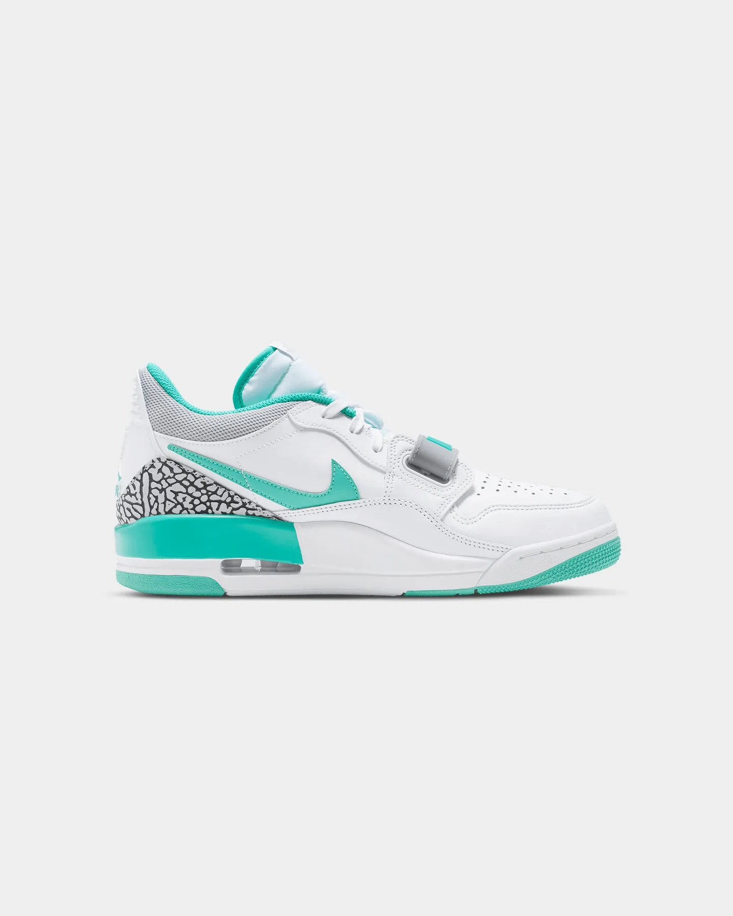 Block Heel Flexible Lining Jordan Air Jordan Legacy 312 Low White/Washed Teal-Wolf Grey