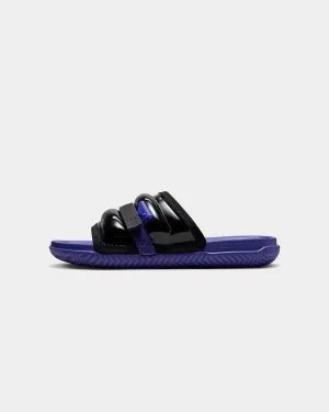 Jordan Super Play Slides Black/White-Dark Concord most formal Minimalist Design