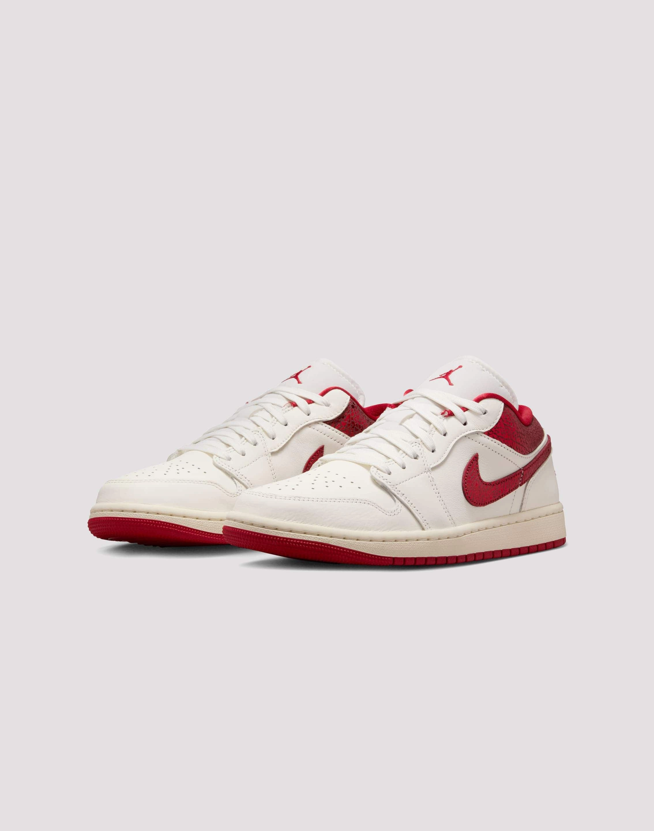 Collapsible Heel Vegan Leather Jordan 1 Low SE "Sail/Varsity Red/Team Red"