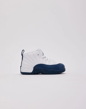 Step Sharp Comfortable elasticity Jordan Air Jordan 12 Retro 'French Blue and White' Toddler