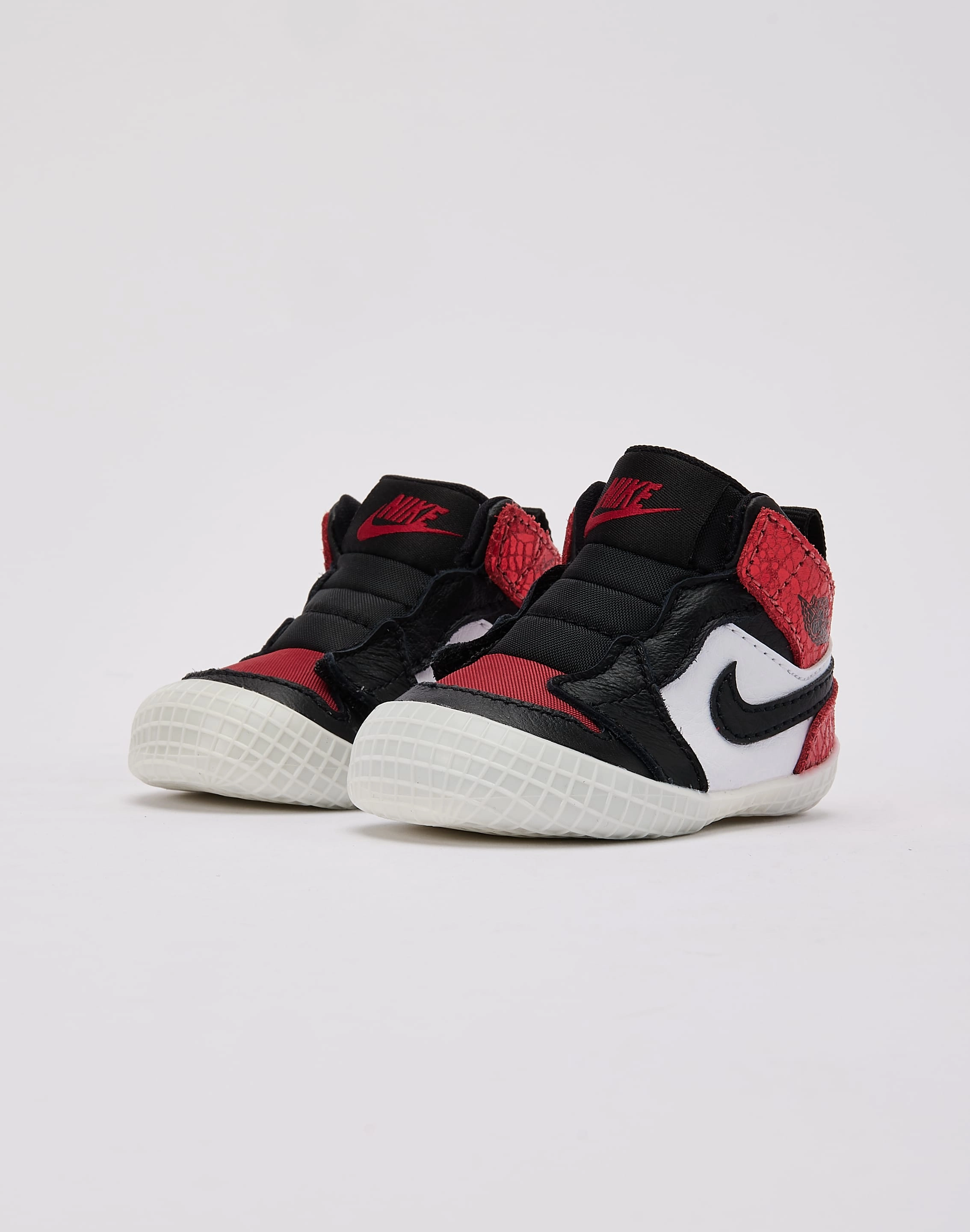 Stride Enhancement SyntheticUpper Jordan Air Jordan 1 'Ruby' Crib Bootie Infant