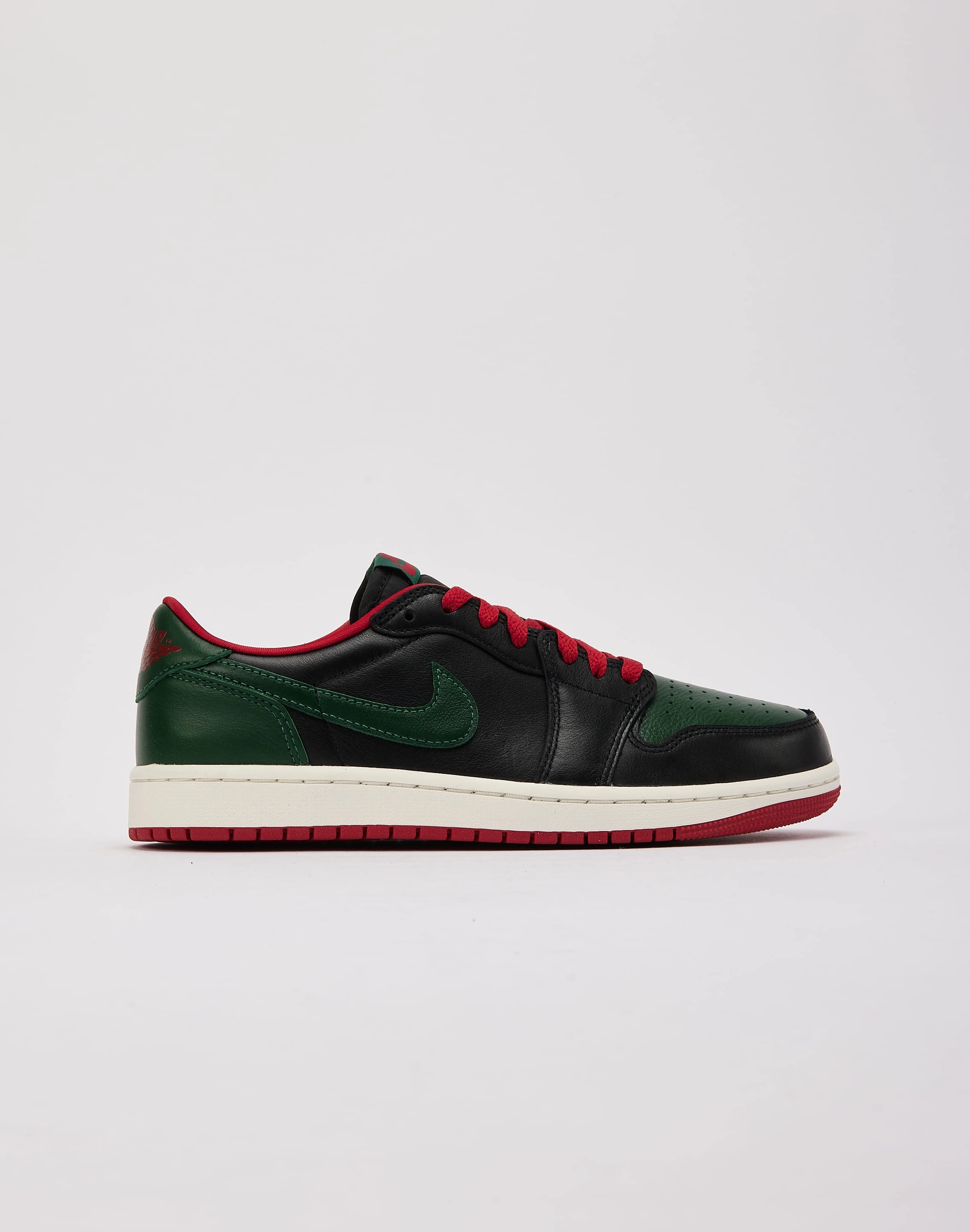 Jordan Air Jordan 1 Retro Low OG 'Black and Gorge Green' Structured Choice Removable Footbed System