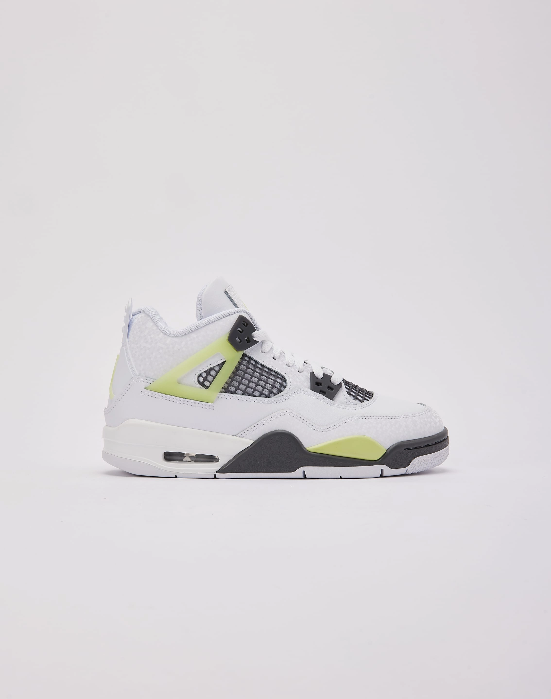 Jordan Air Jordan 4 Retro 'Light Lemon Twist' Grade-School Durable Traction Pattern Pivot Point Design