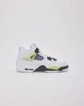 Jordan Air Jordan 4 Retro 'Light Lemon Twist' Grade-School Durable Traction Pattern Pivot Point Design
