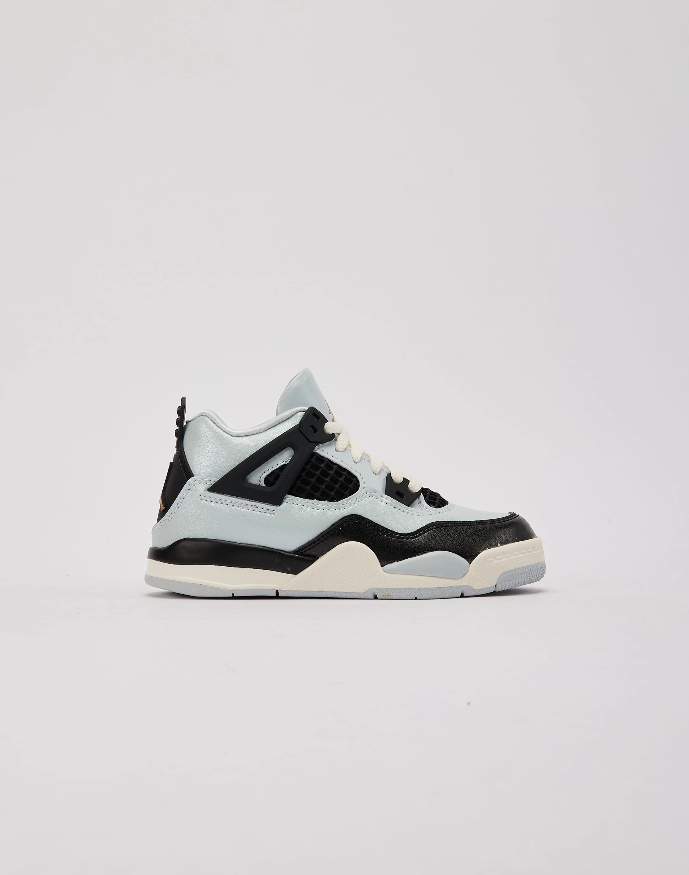 Jordan Air Jordan 4 Retro 'Pure Platinum' Pre-School Asymmetrical Lace Guides Airflow Optimization