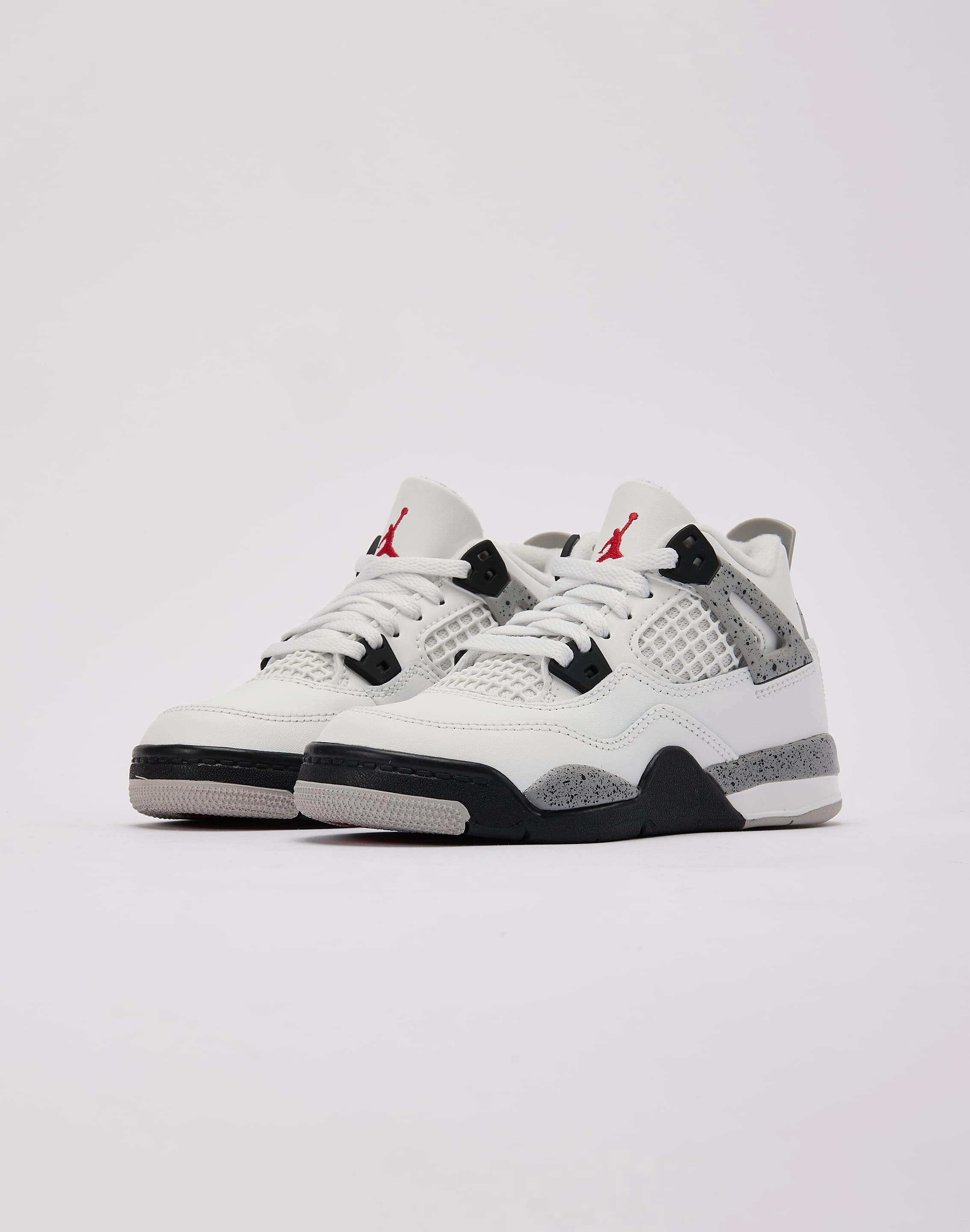 Jordan Air Jordan 4 Retro OG 'White Cement' Pre-School Reinforced Heel Collar