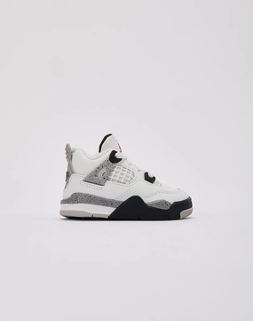 Jordan Air Jordan 4 Retro OG 'White Cement' Toddler Durable Leather