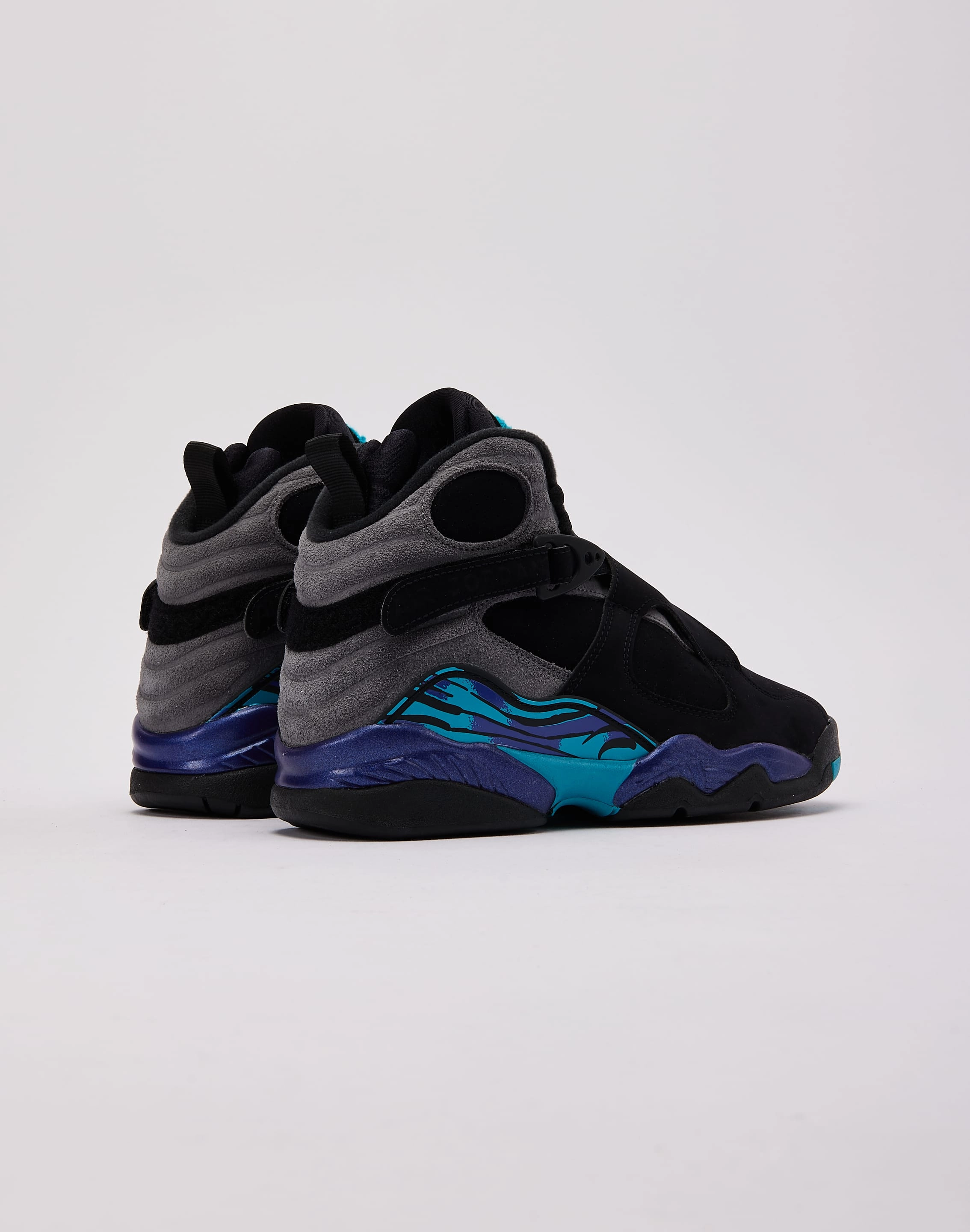 Jordan Air Jordan 8 Retro 'Aqua' Grade-School Adaptive Flex Notches Flexible Arch Structure