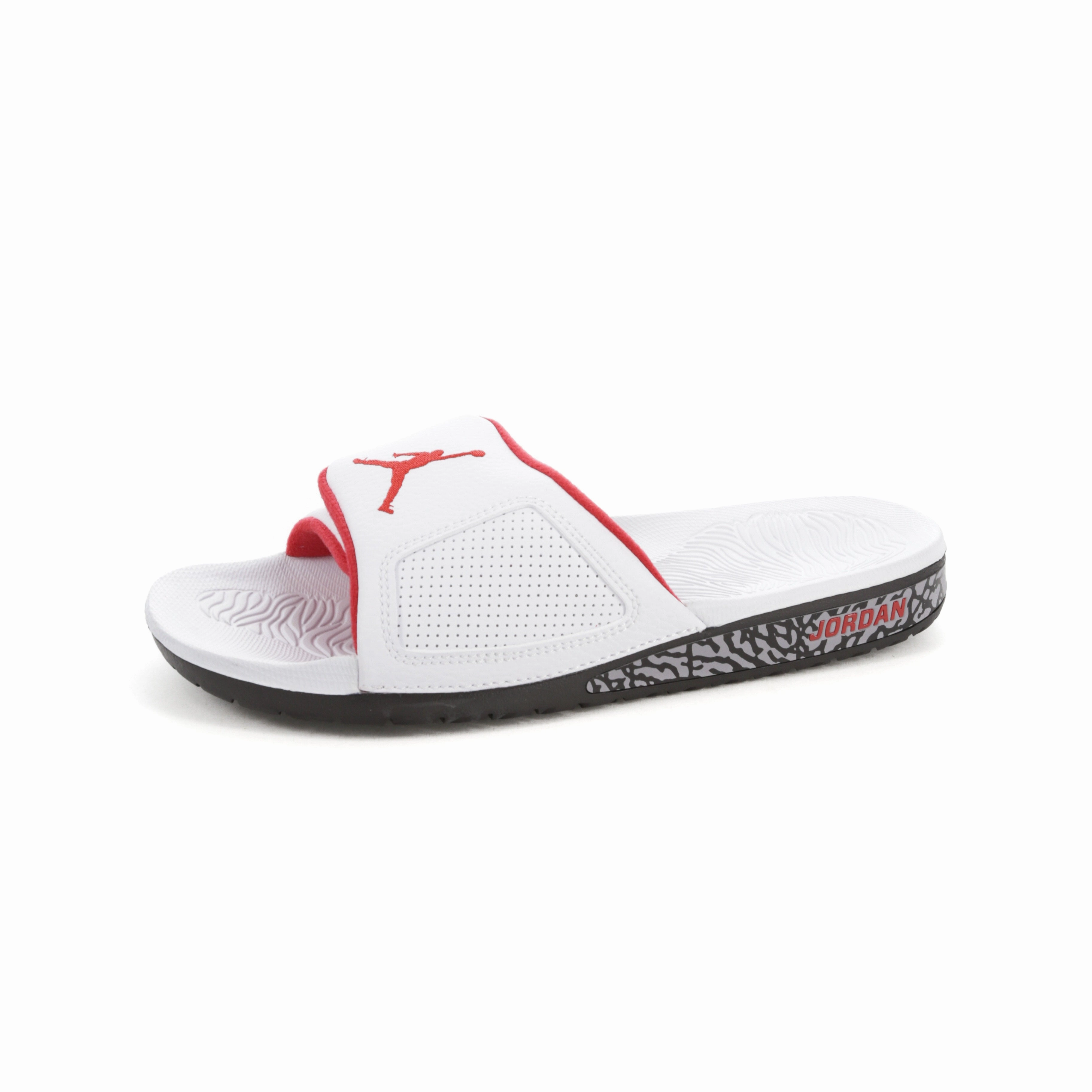 Jordan Hydro III Retro Slide White/Red/Black Layered silhouette