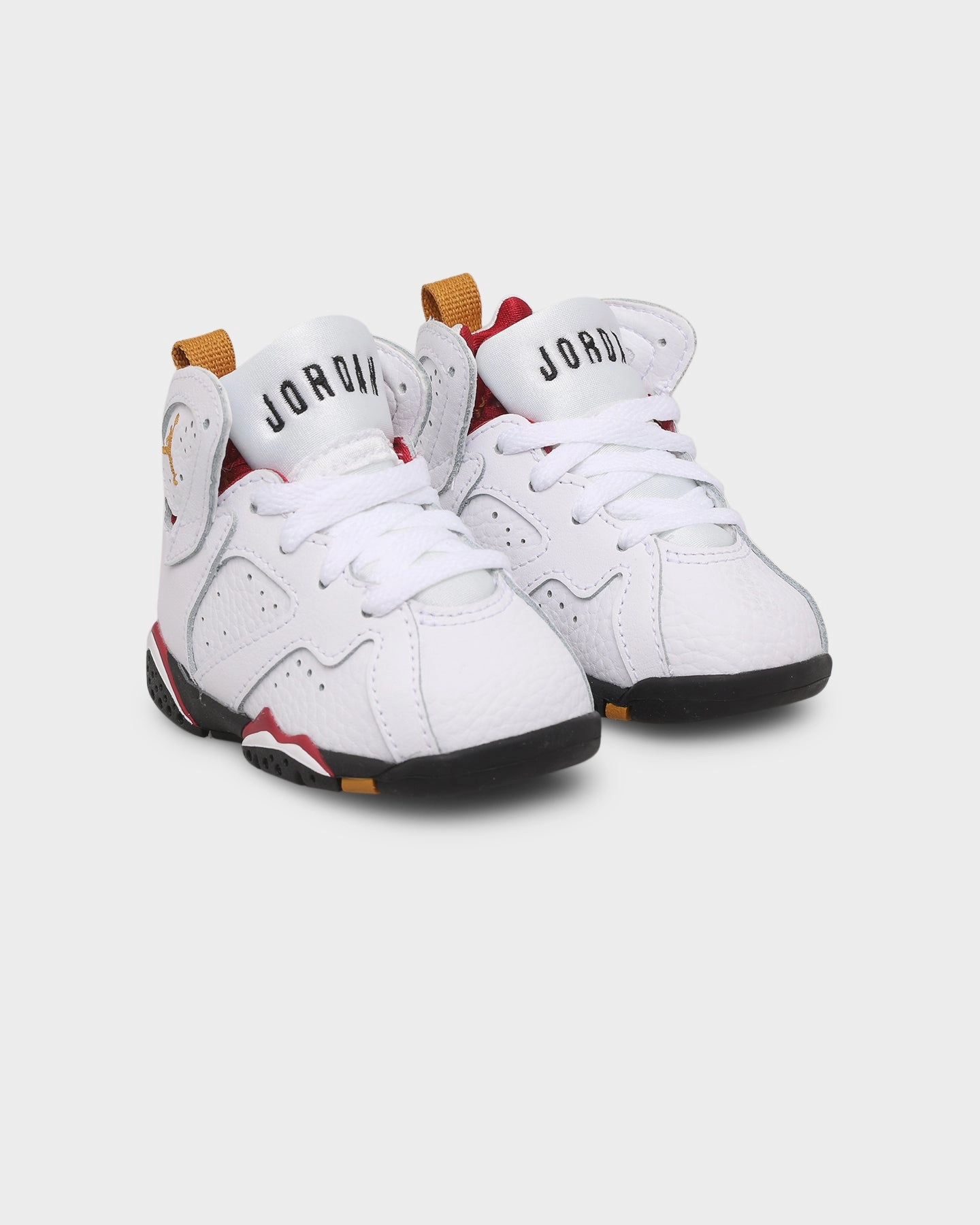 Shock Absorbing Cushioned Midsole Jordan Infants' Jordan 7 Retro (TD) "Citrus" White/Black-Cardinal Red-Chutney