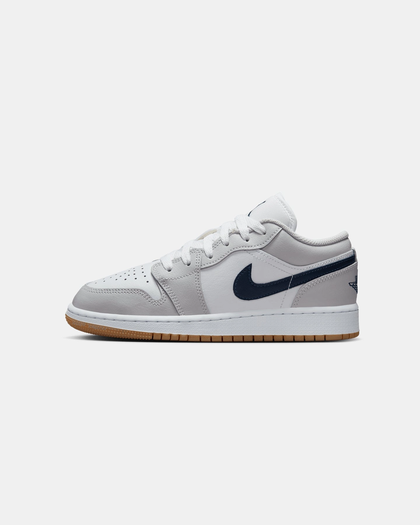 Jordan Kids' Air Jordan 1 Low (GS) White/Navy Breathable mesh lining