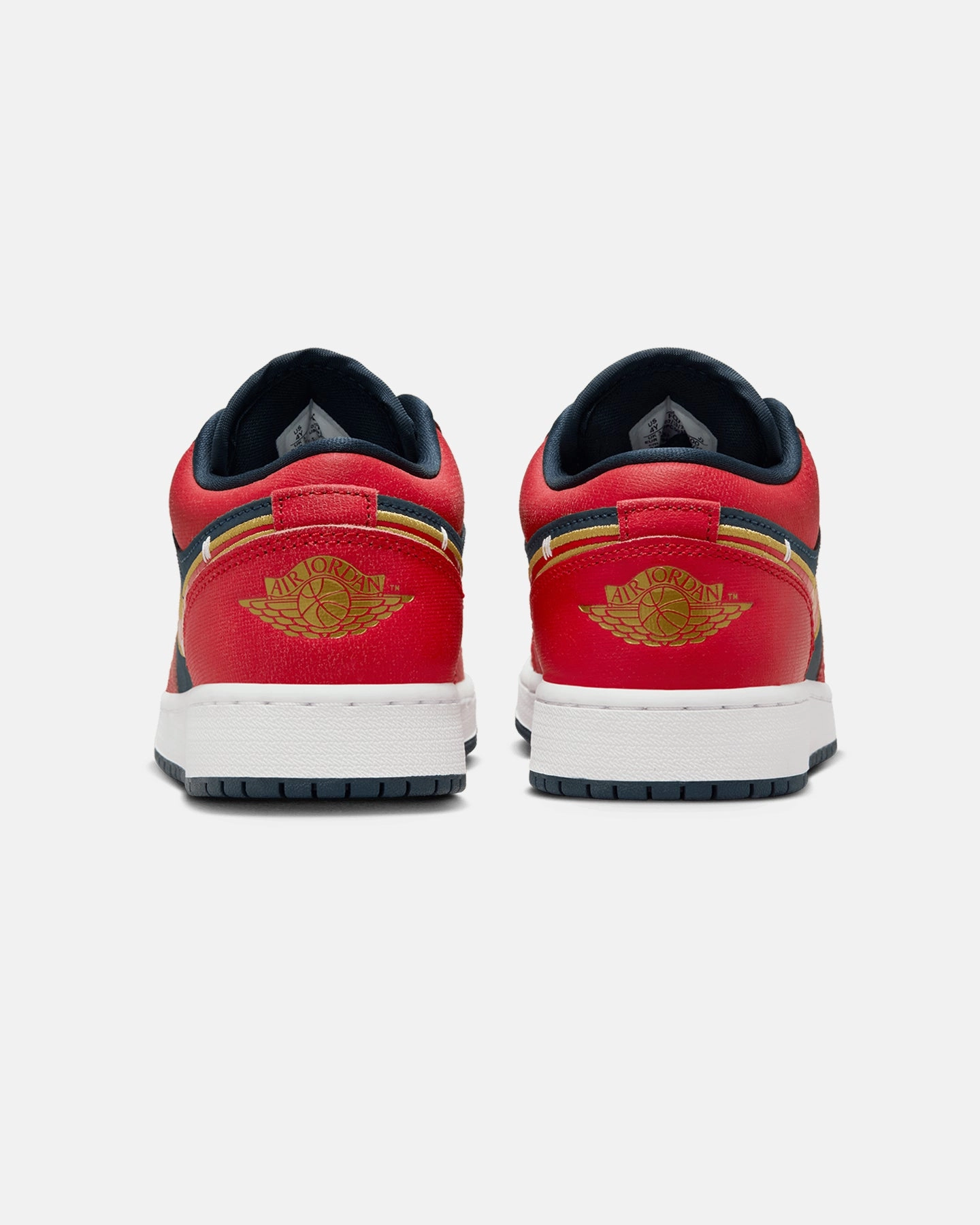 Jordan Kids' Air Jordan 1 Low SE (GS) Armoury Navy/Gold/Red Park Ready Pressure Relief Grooves
