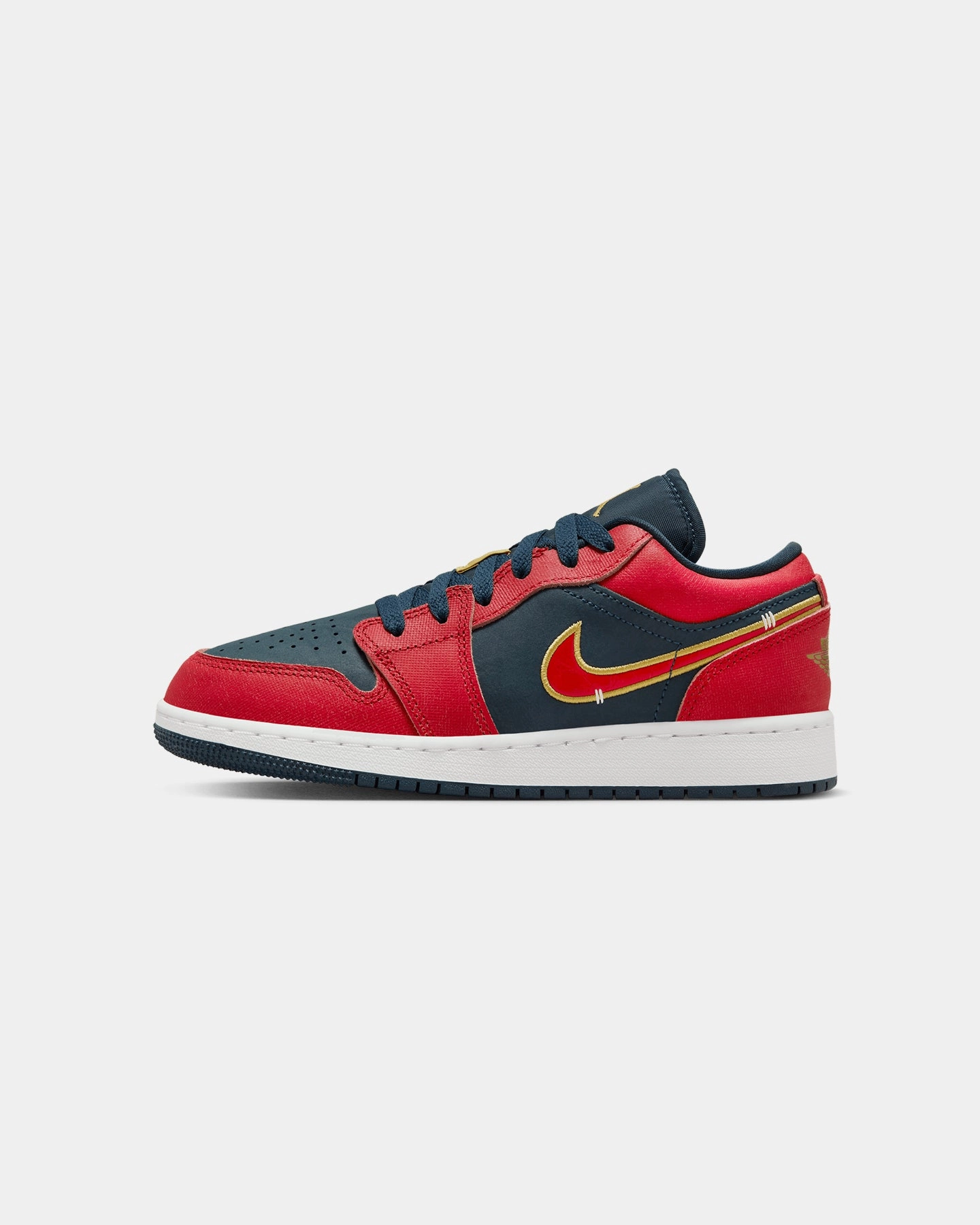 Jordan Kids' Air Jordan 1 Low SE (GS) Armoury Navy/Gold/Red Active Flex Superior ease